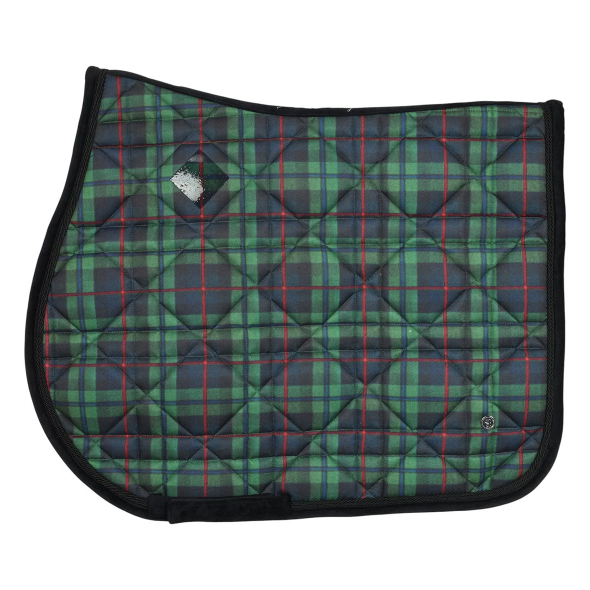 Dapplebay Holiday Plaid Pony Saddle Pad-GREEN - Green