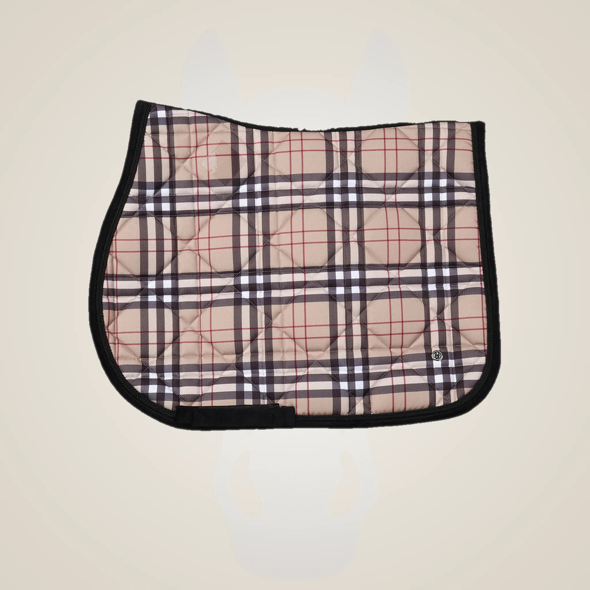 Dapplebay Holiday Plaid Pony Saddle Pad-Tan - Tan
