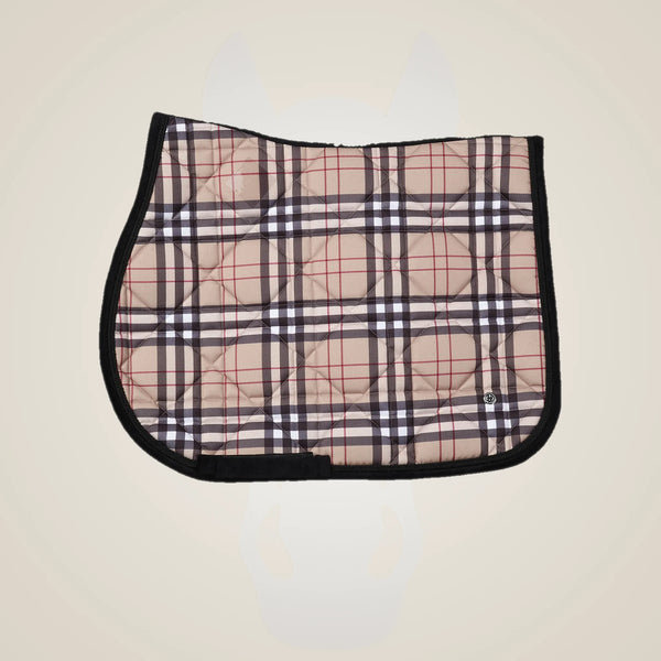 Dapplebay Holiday Plaid Pony Saddle Pad-Tan