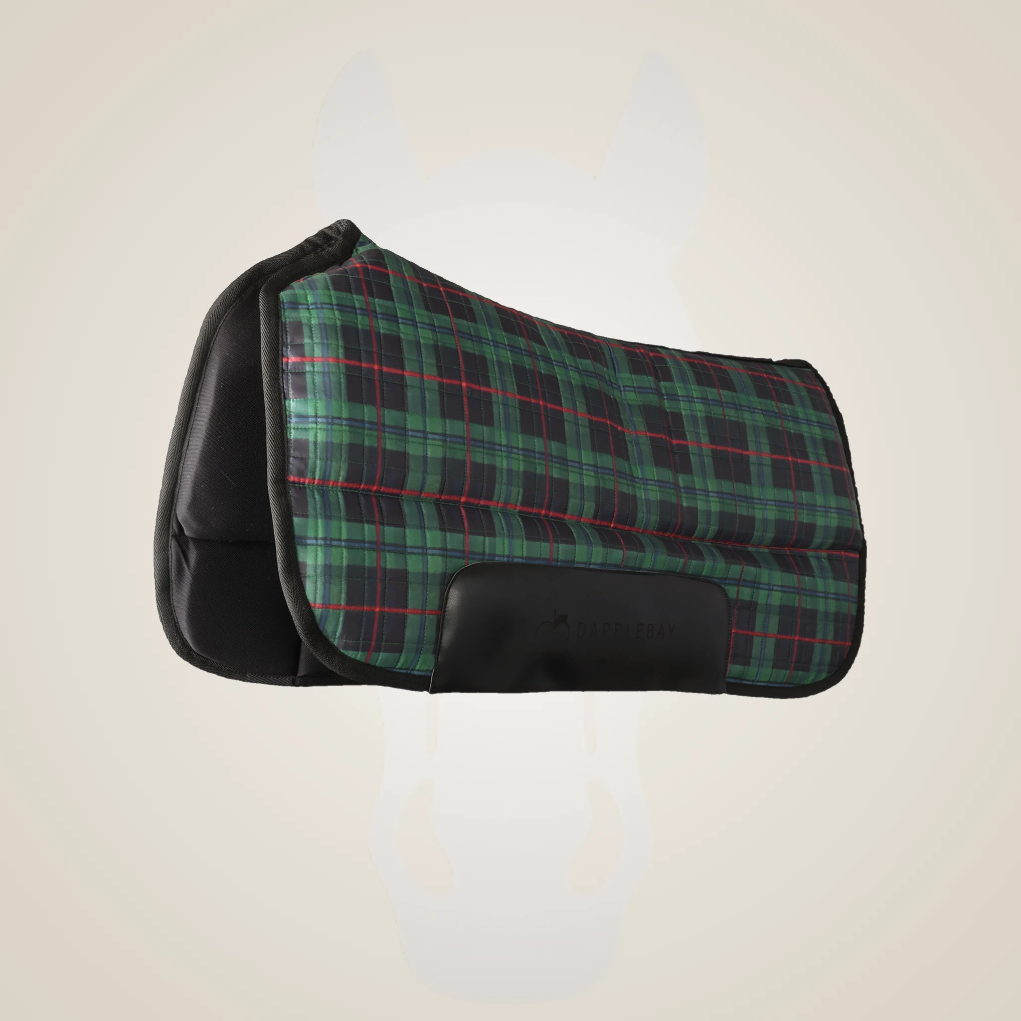 Dapplebay Holiday Plaid Western Saddle Pad - Green - Green