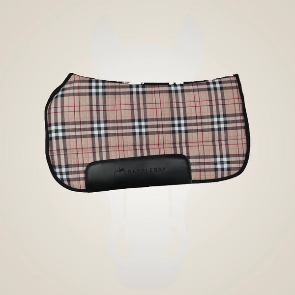 Dapplebay Holiday Plaid Western Saddle Pad-Tan