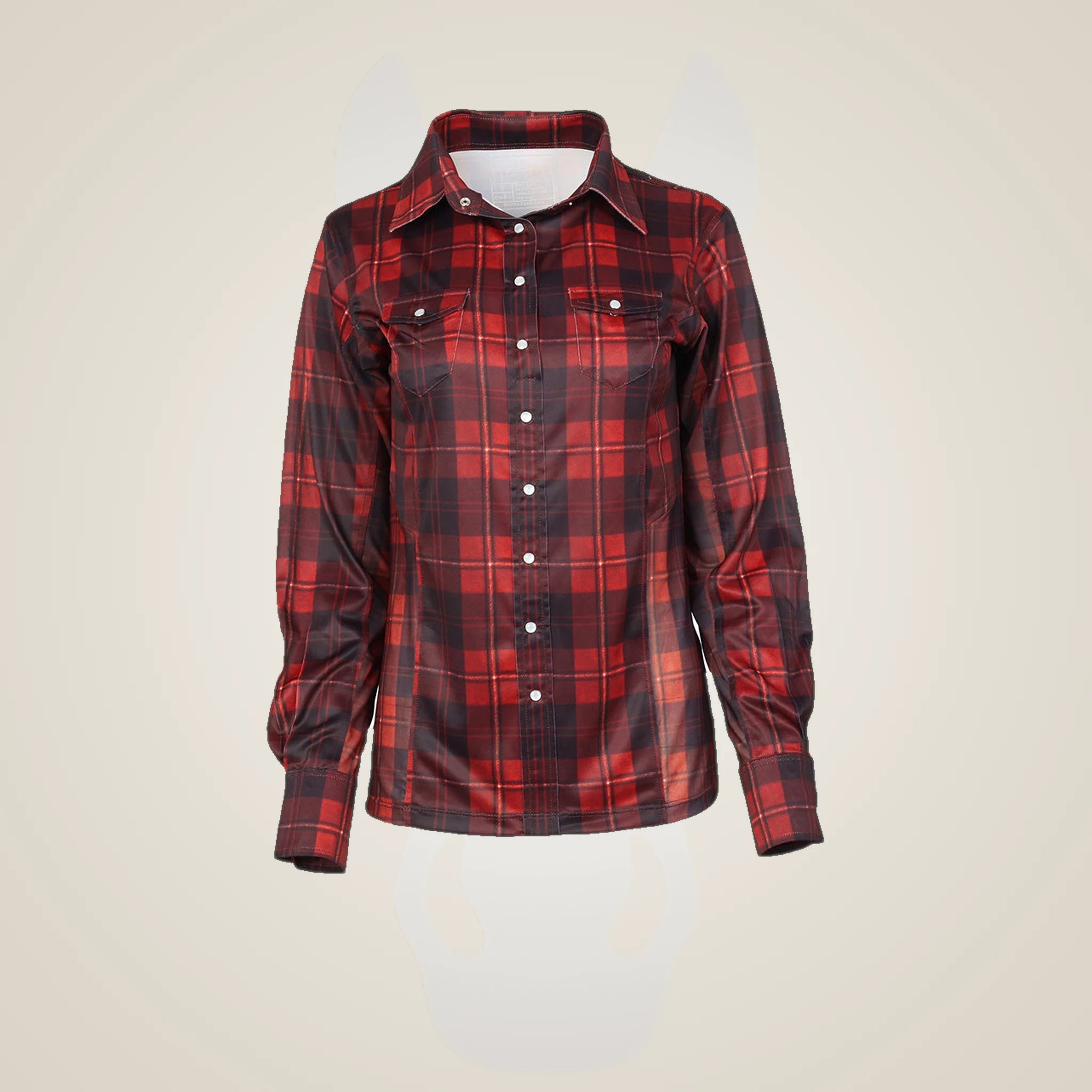Dapplebay Holiday Plaid Western Top - Red