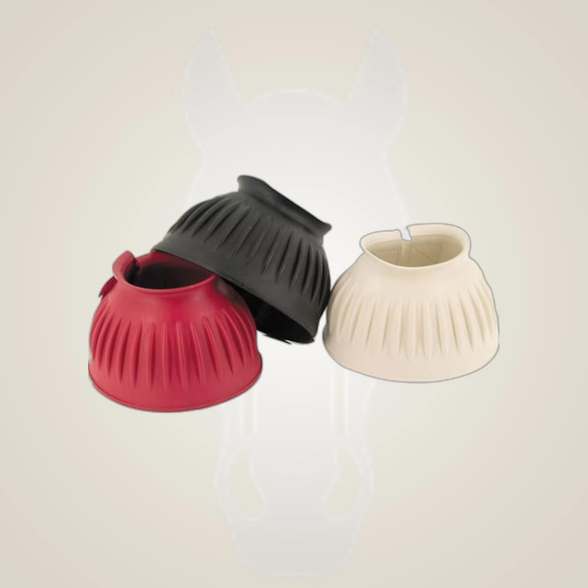 Eldorado Bell Boots on One-Eyed Equine branded background