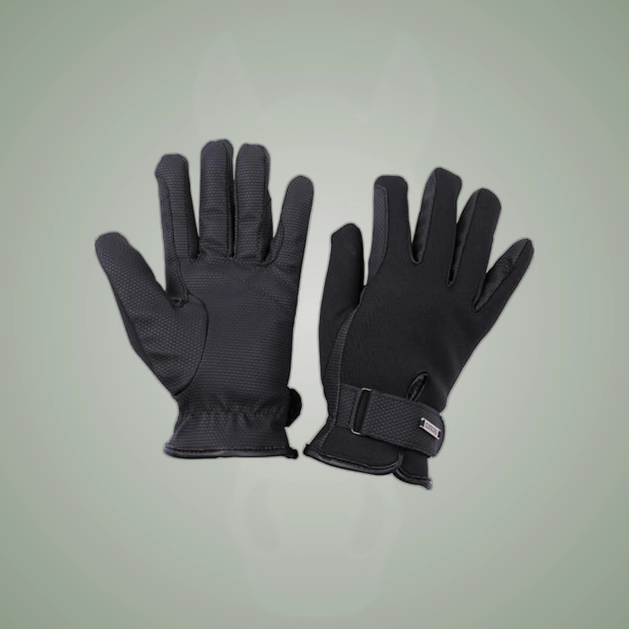 Eldorado Pro Neoprene Gloves on One-Eyed Equine branded background