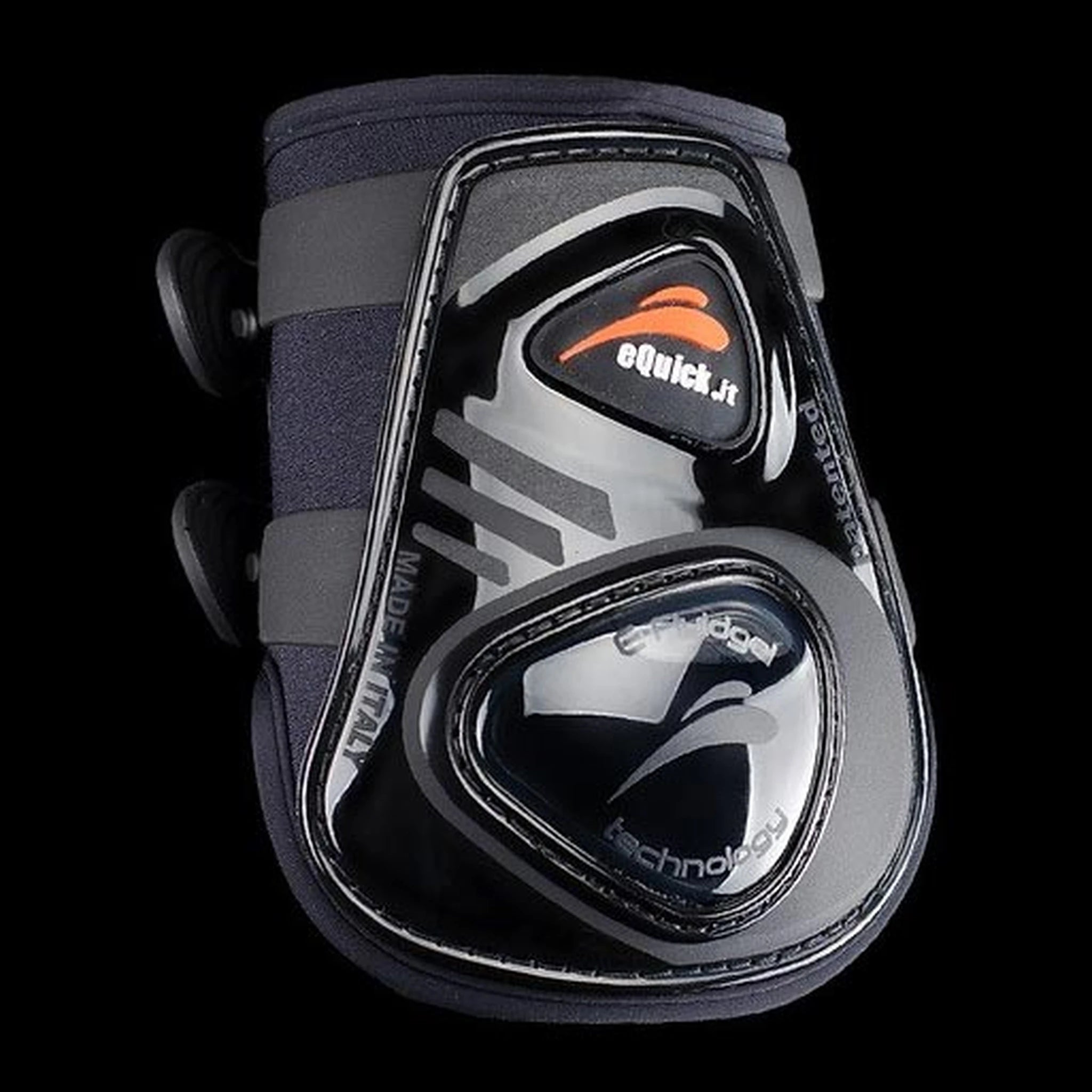 eQuick eShock Legend Rear Boot Velcro - Black