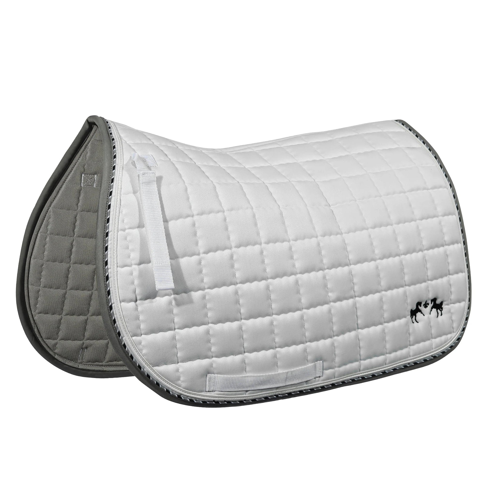 Equine Couture Coolmax Plush White Saddle Pad - White/Black
