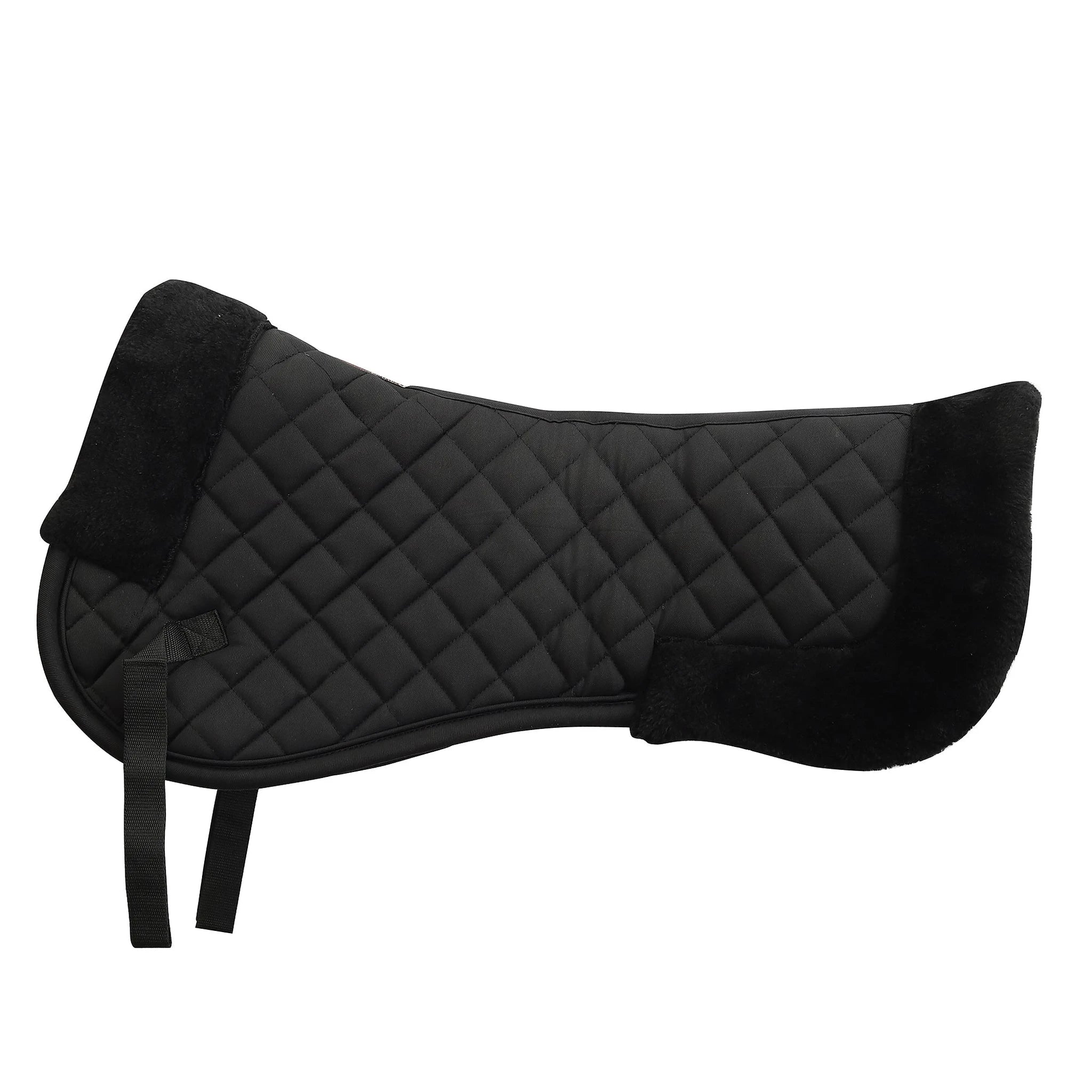 Equine Couture Hi Wither Sherpa Fleece Half pad - Black