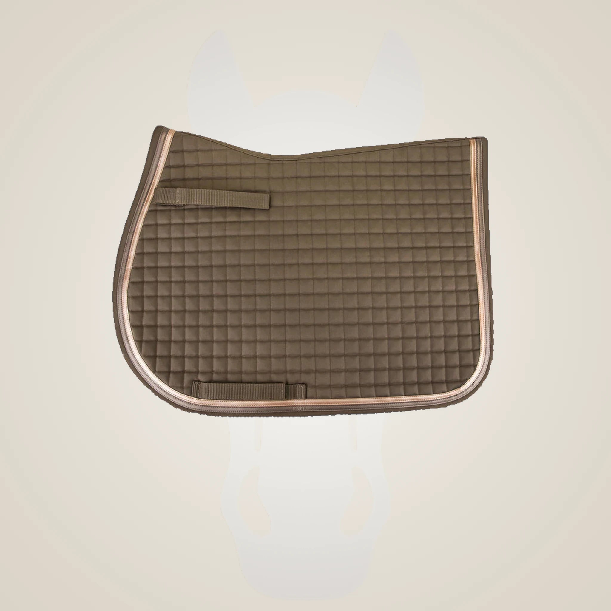 Equine Couture Matte Pony All Purpose Pad - Iron/Metallic Brown/Gold