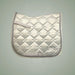 Equine Couture Satin Pony Dressage Saddle Pad - White w/ Silver Sparkle