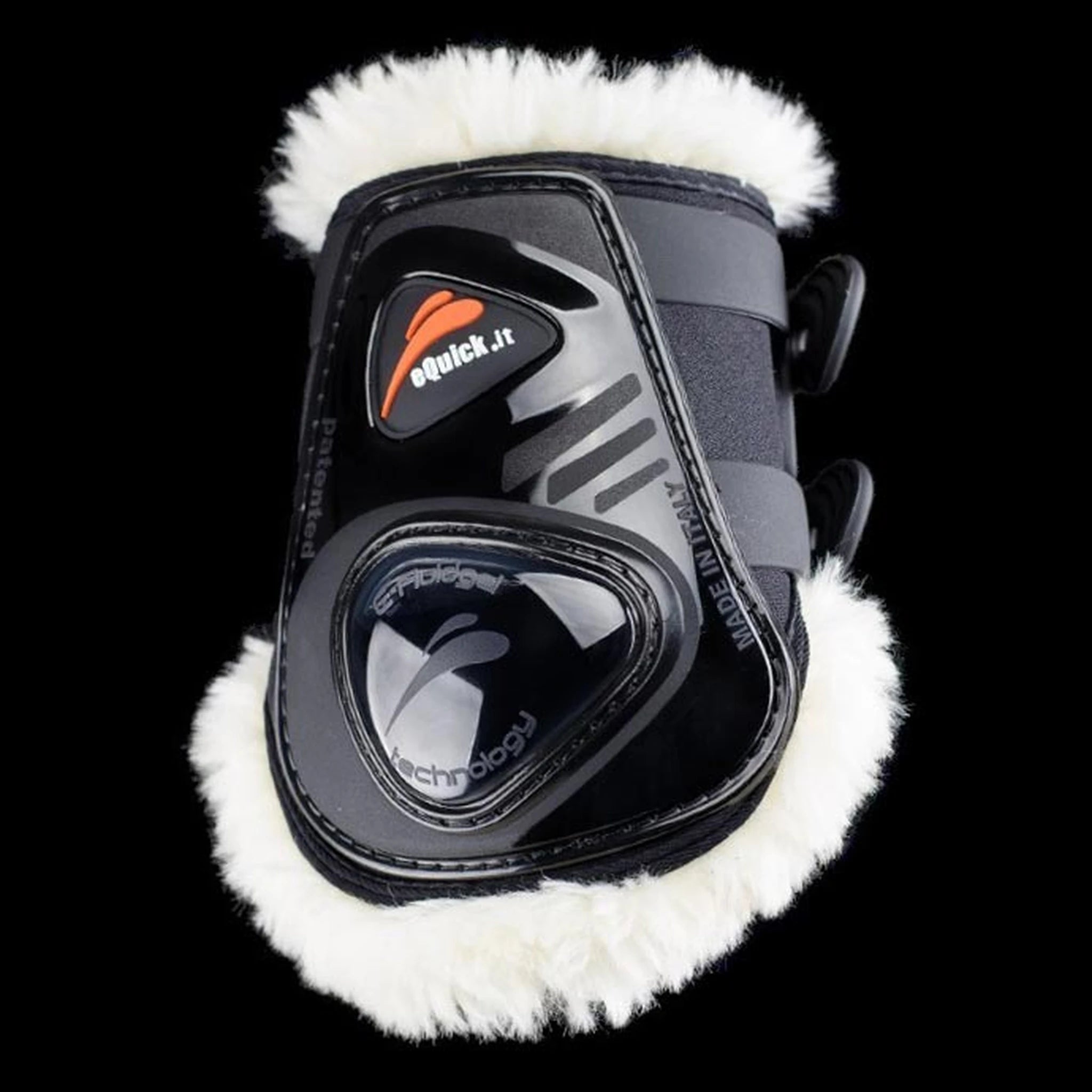 eShock Legend Rear Velcro Fluffy Boot - Black
