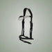 Hilbar Royal Exklusiv Bridle - Black with Triple Brilliant Wave on One-Eyed Equine branded background