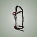 Hilbar Royal Exklusiv Bridle - Red Padding on One-Eyed Equine branded background