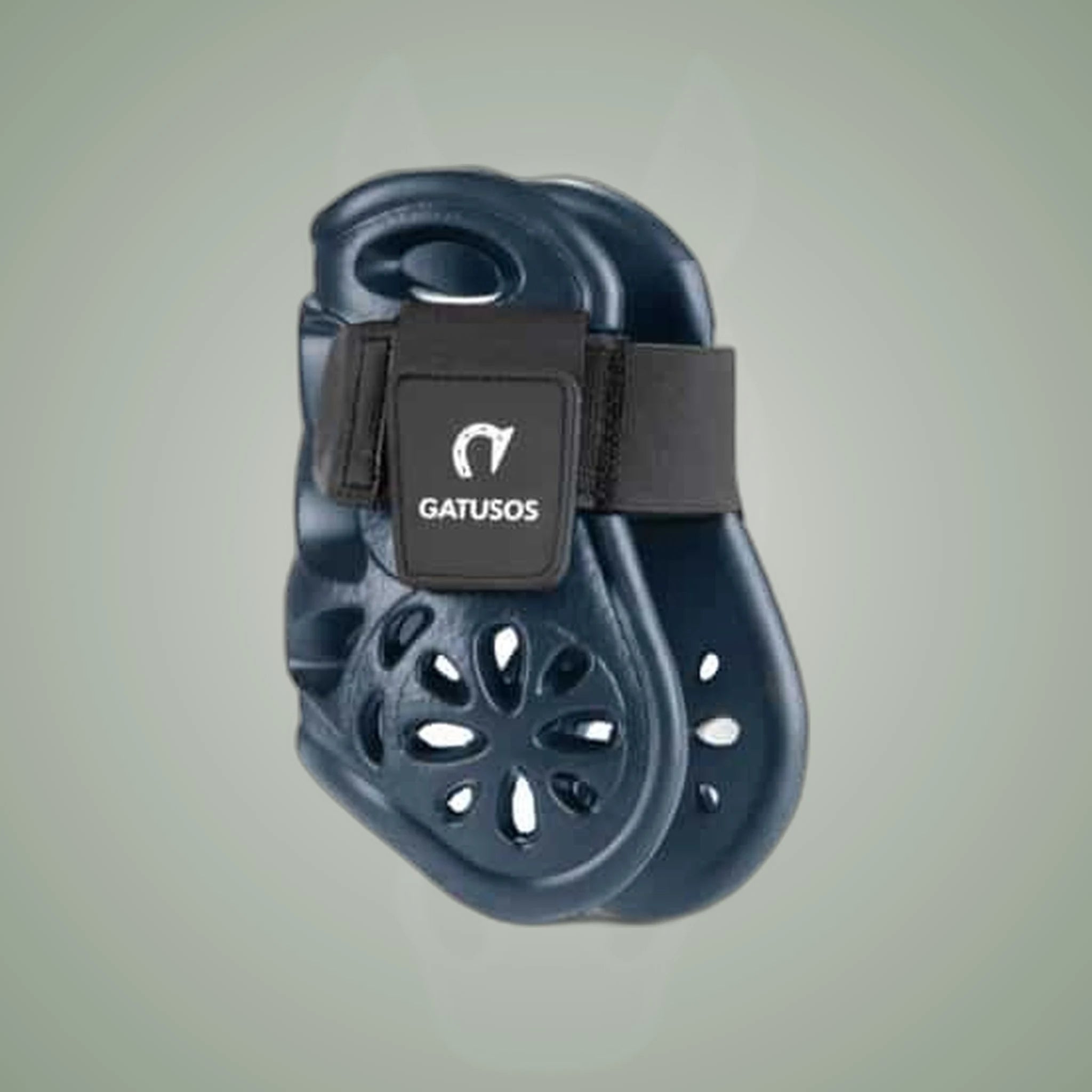 Gatusos Air Fetlock Boots on One-Eyed Equine branded background
