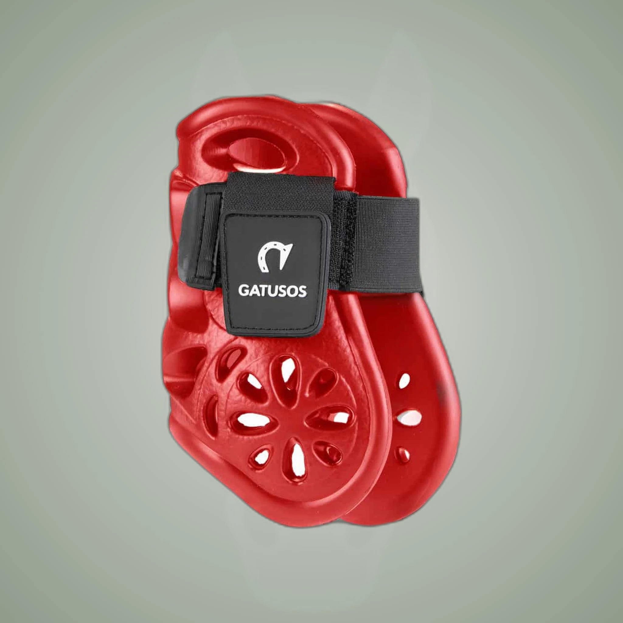 Gatusos Air Fetlock Boots on One-Eyed Equine branded background