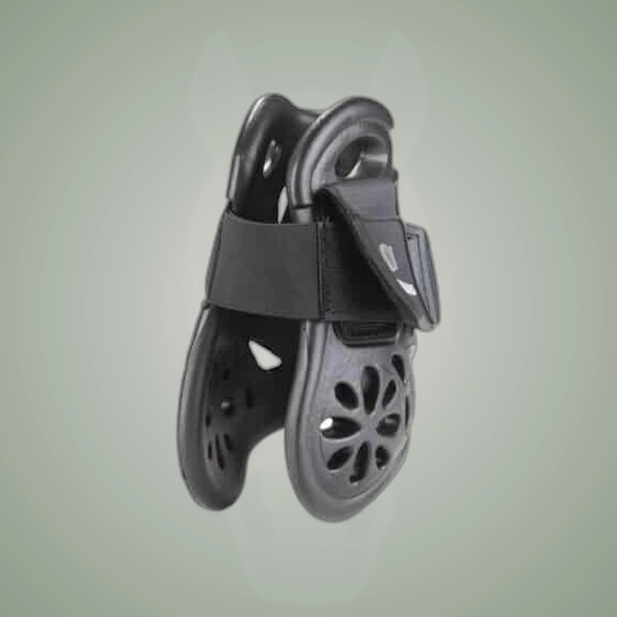 Gatusos Air Fetlock Boots on One-Eyed Equine branded background