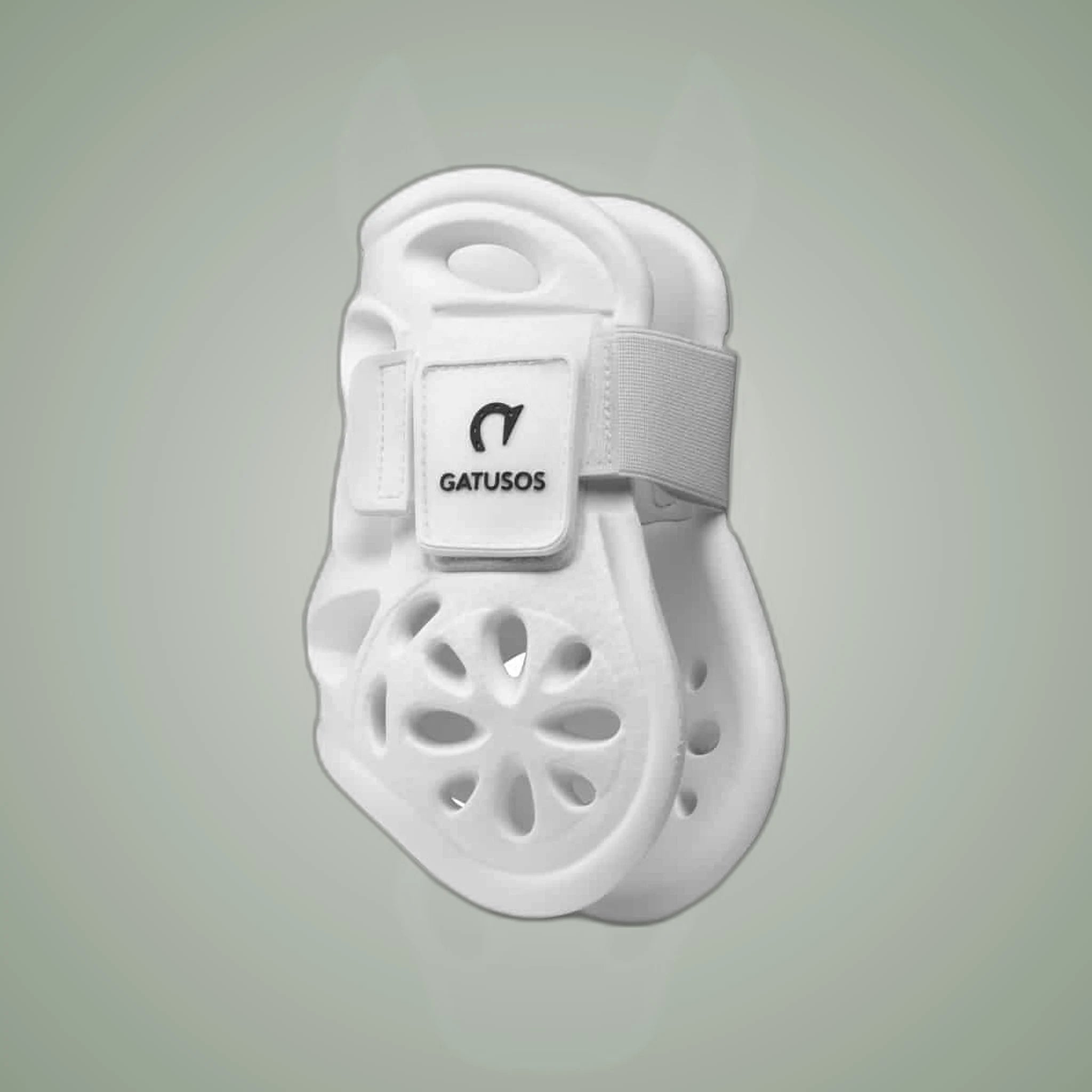 Gatusos Air Fetlock Boots on One-Eyed Equine branded background
