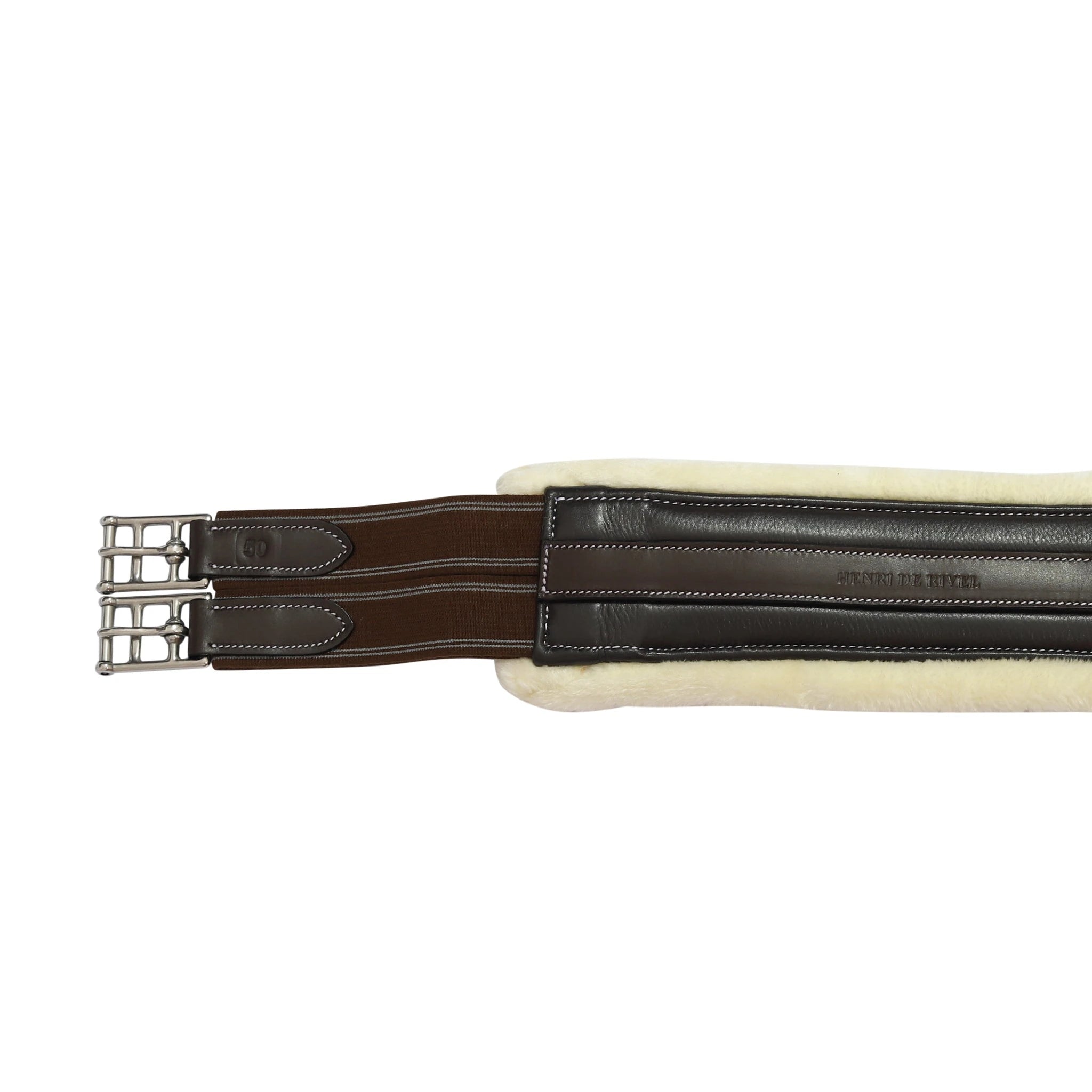 Henri de Rivel Advantage Chafeless Sherpa Fleece Girth - Havana