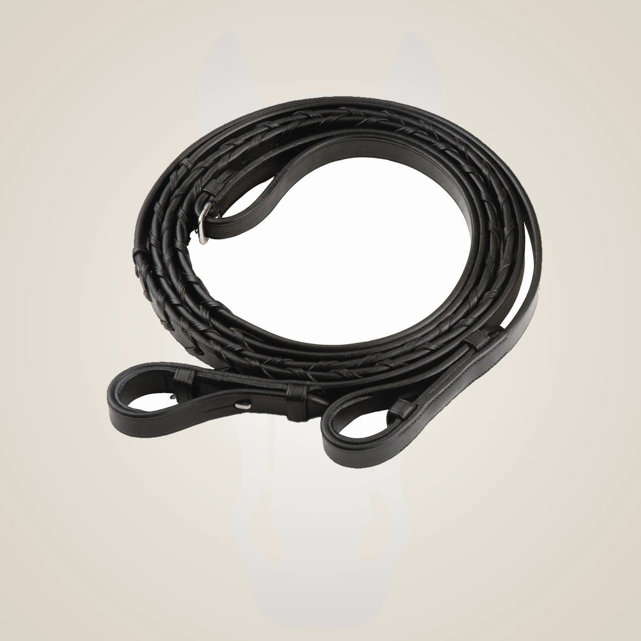 Henri de Rivel Advantage Extra Long Flat Laced Reins - Black