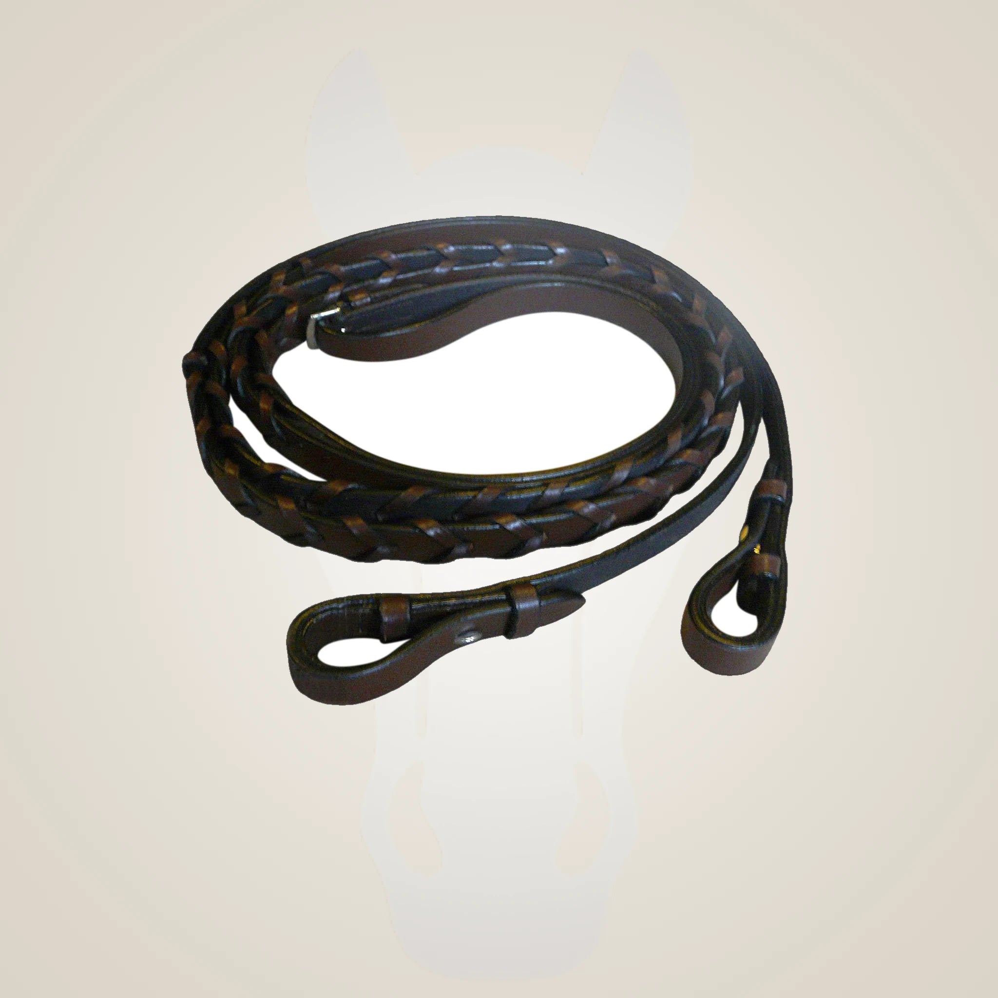 Henri de Rivel Advantage Extra Long Flat Laced Reins - Australian Nut