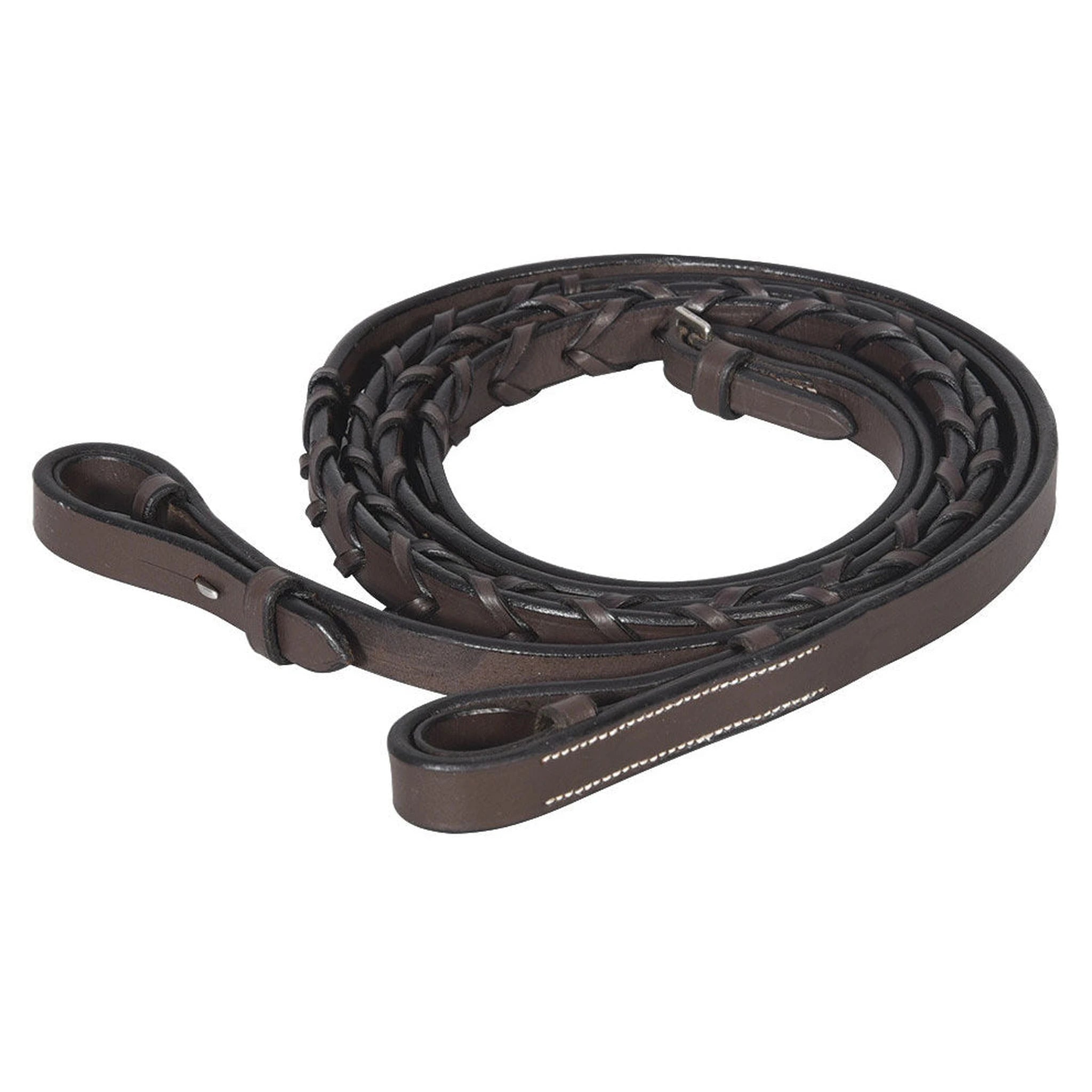 Henri de Rivel Advantage Flat Laced Reins - Havana