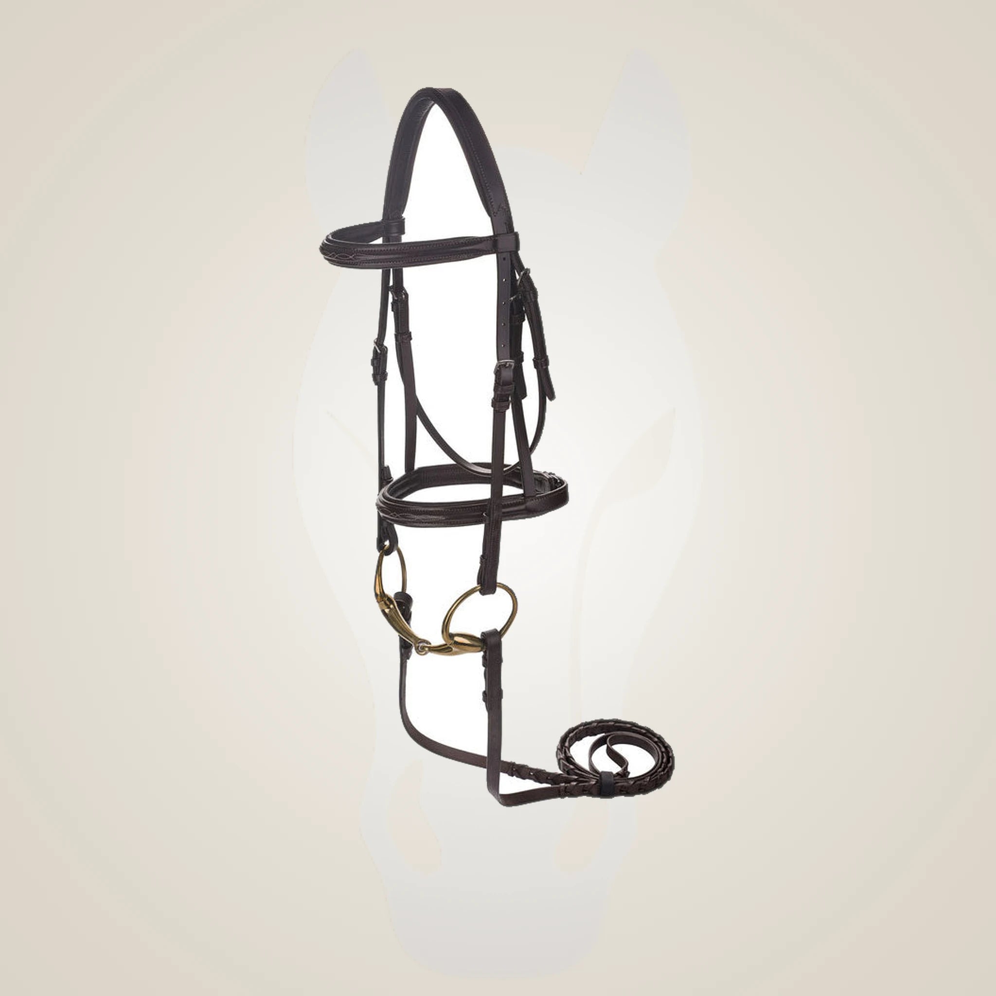 Henri de Rivel Advantage Mono Crown Padded Bridle - Havana