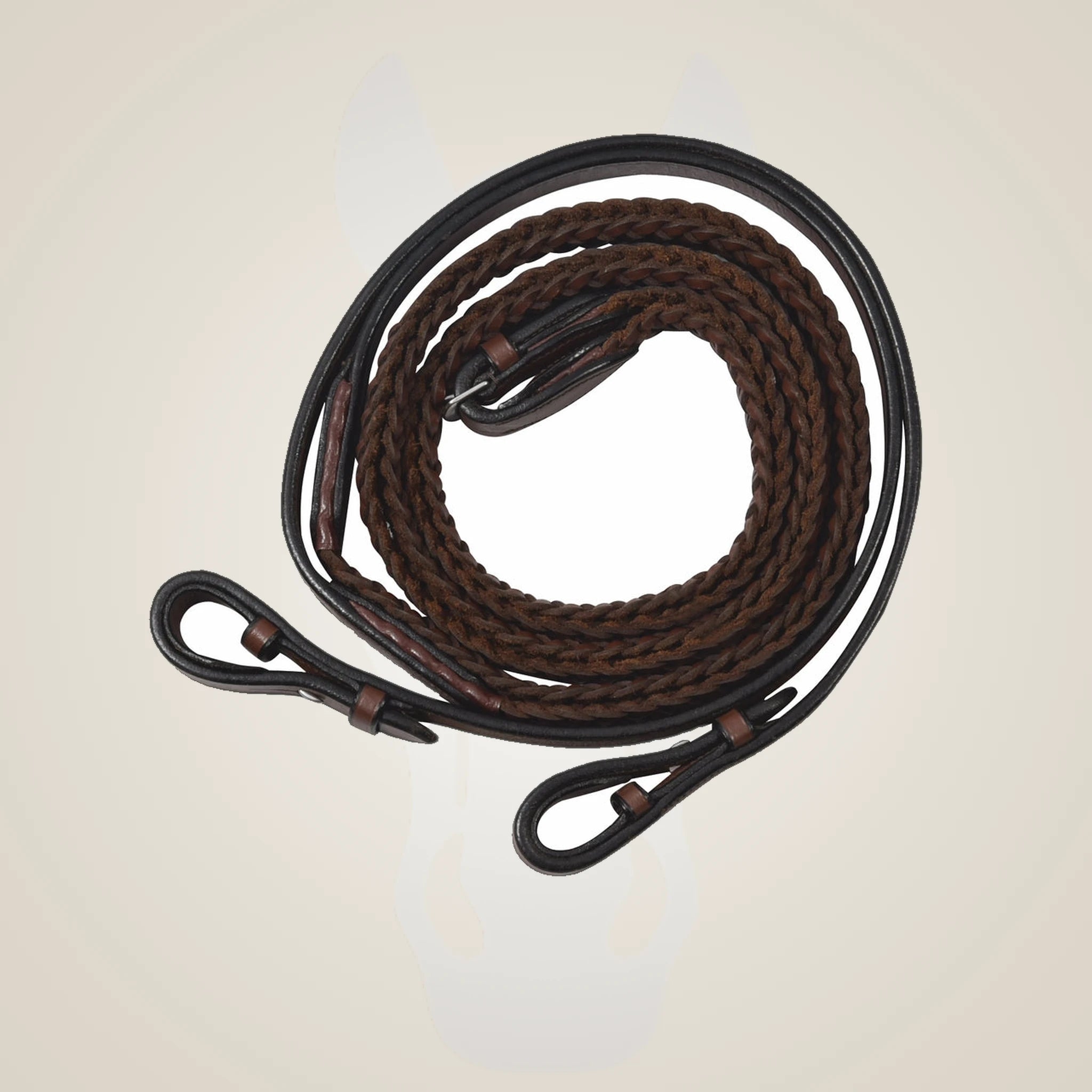 Henri de Rivel Advantage Plaited Reins - Australian Nut