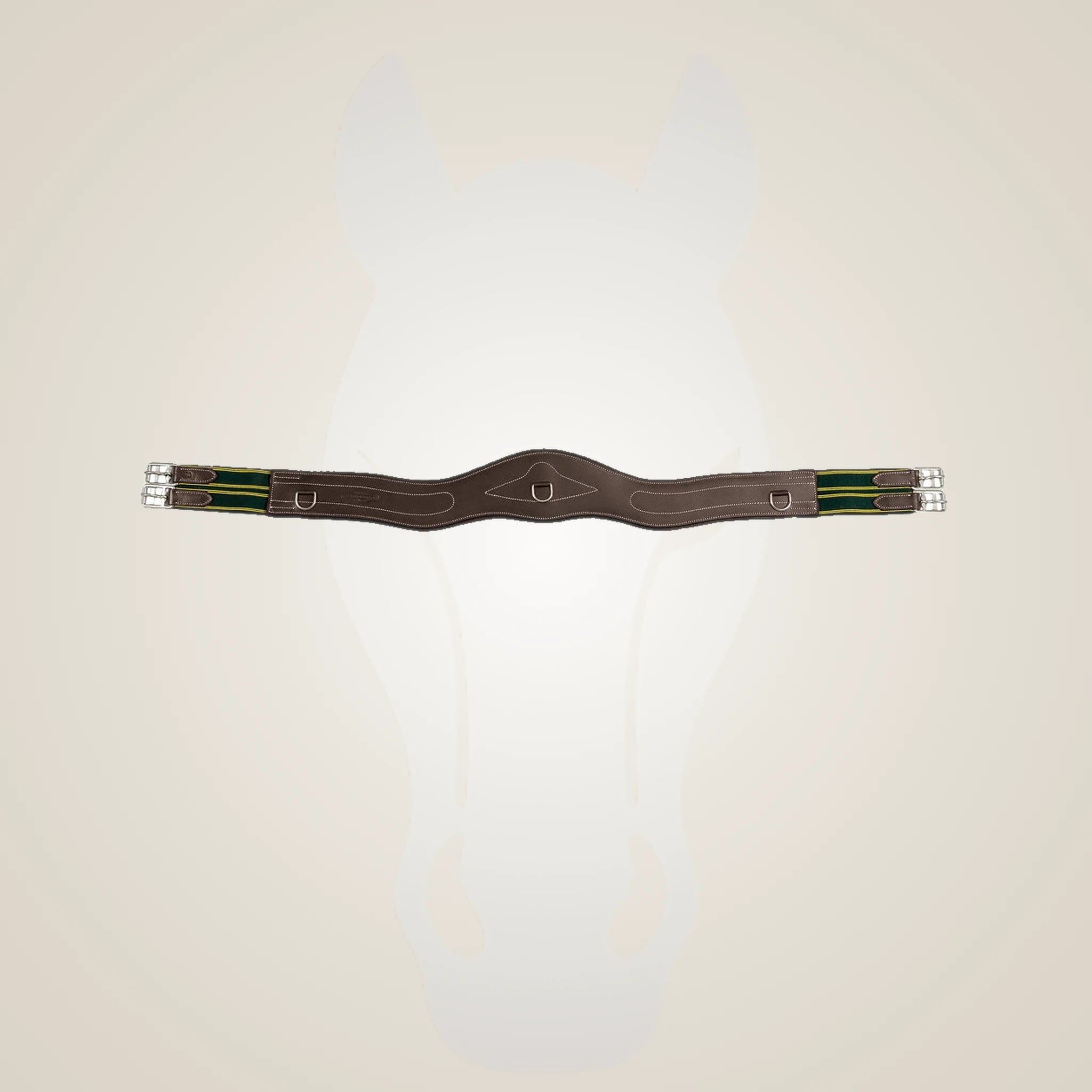 Henri de Rivel Contoured Leather Girth - Havana