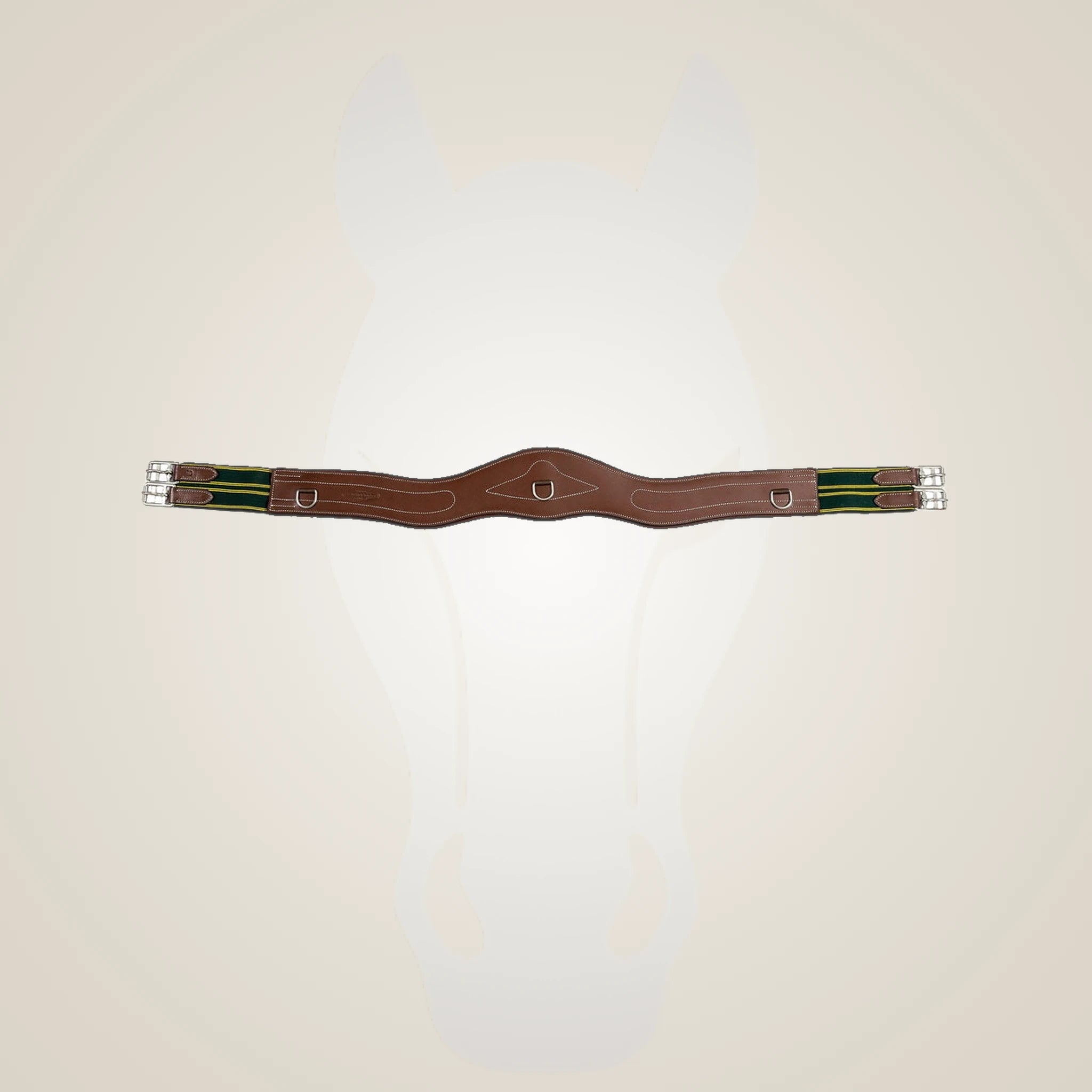 Henri de Rivel Contoured Leather Girth - Australian Nut