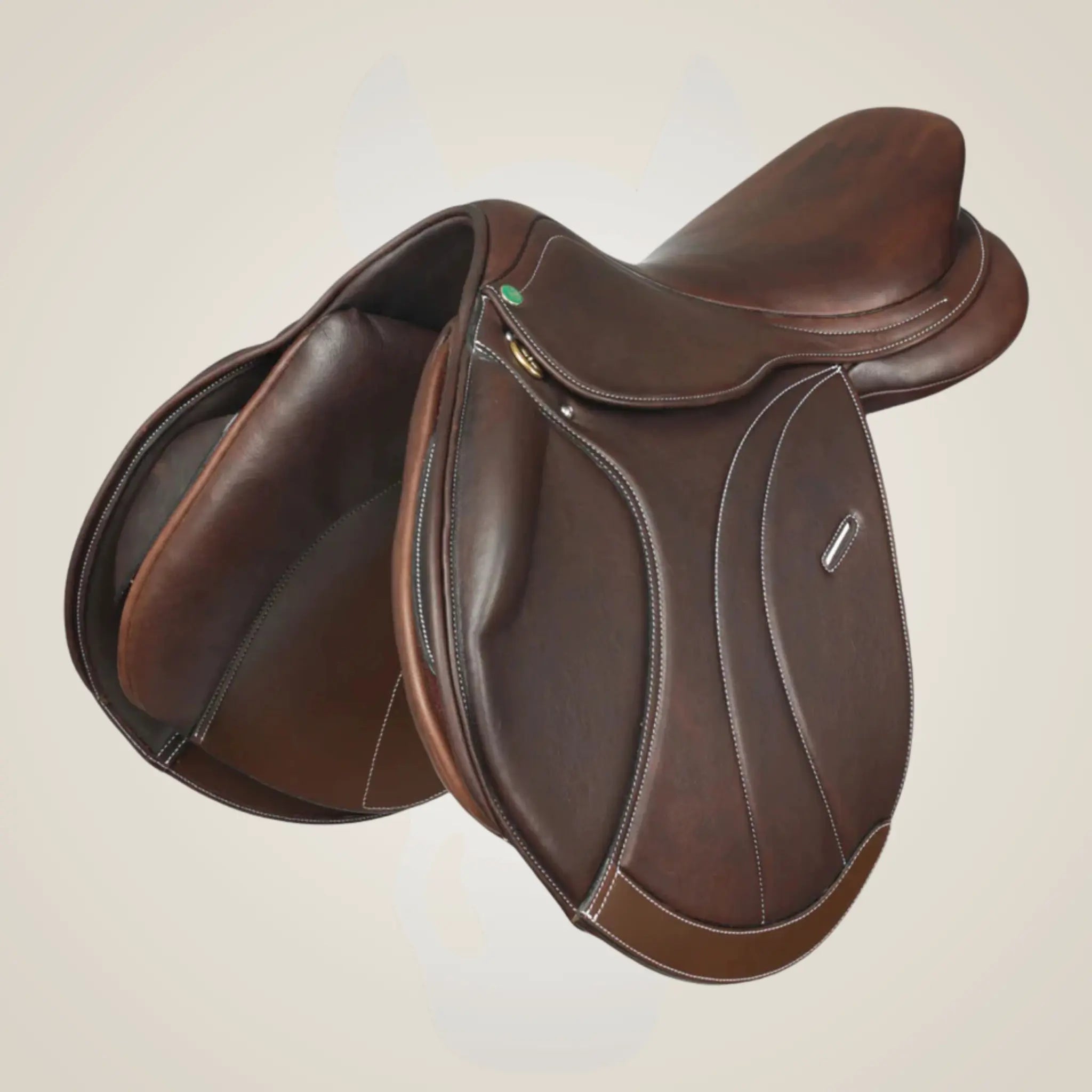 Brown Leather Henri De Rivel Equipe H Close Contact IGP Flocked Saddle