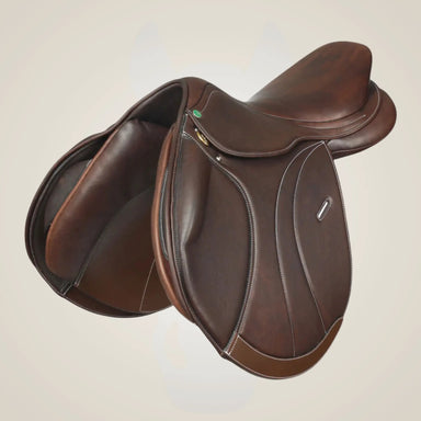 Brown Leather Henri De Rivel Equipe H Close Contact IGP Flocked Saddle