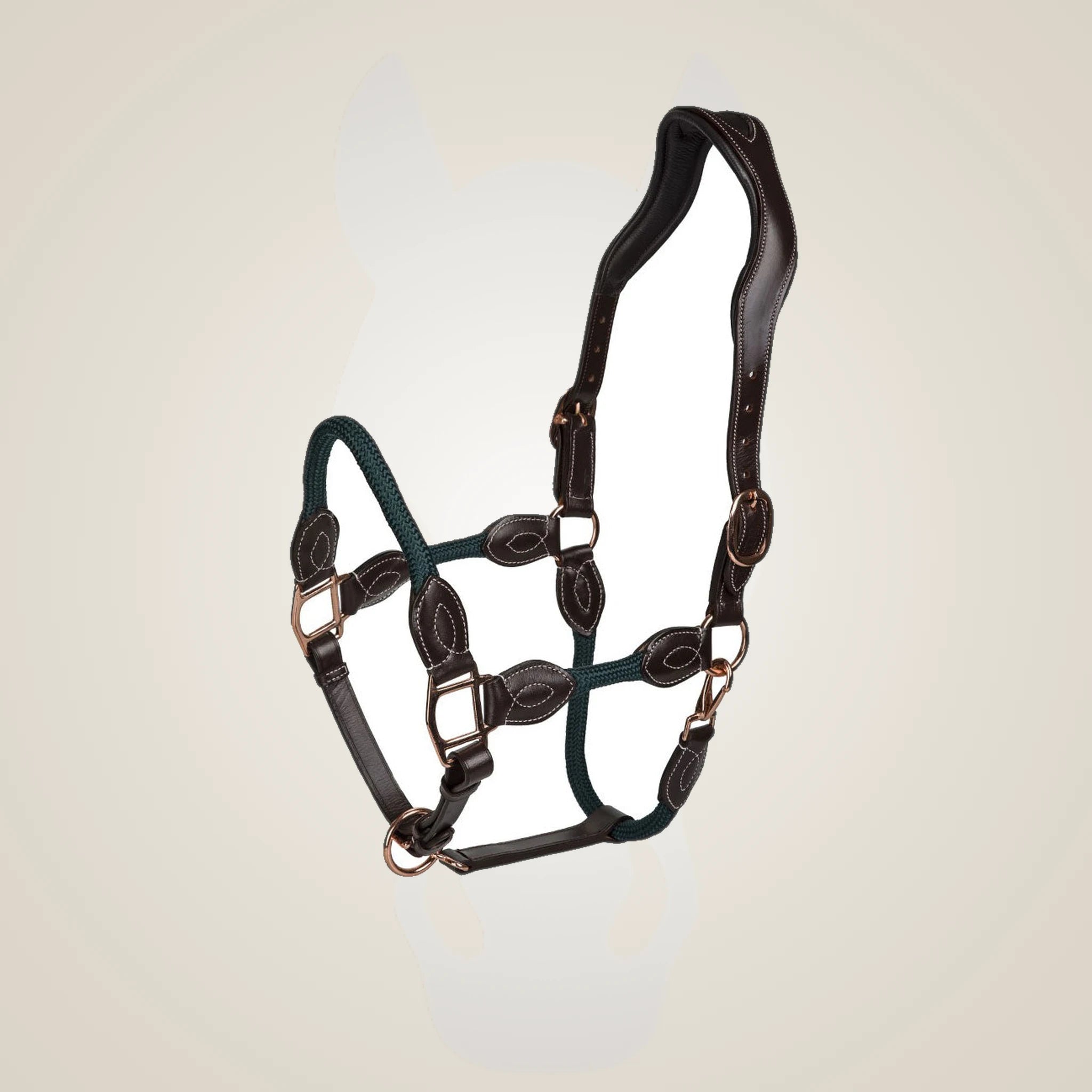 Henri de Rivel Leather Rope Halter - Havana-Hunter