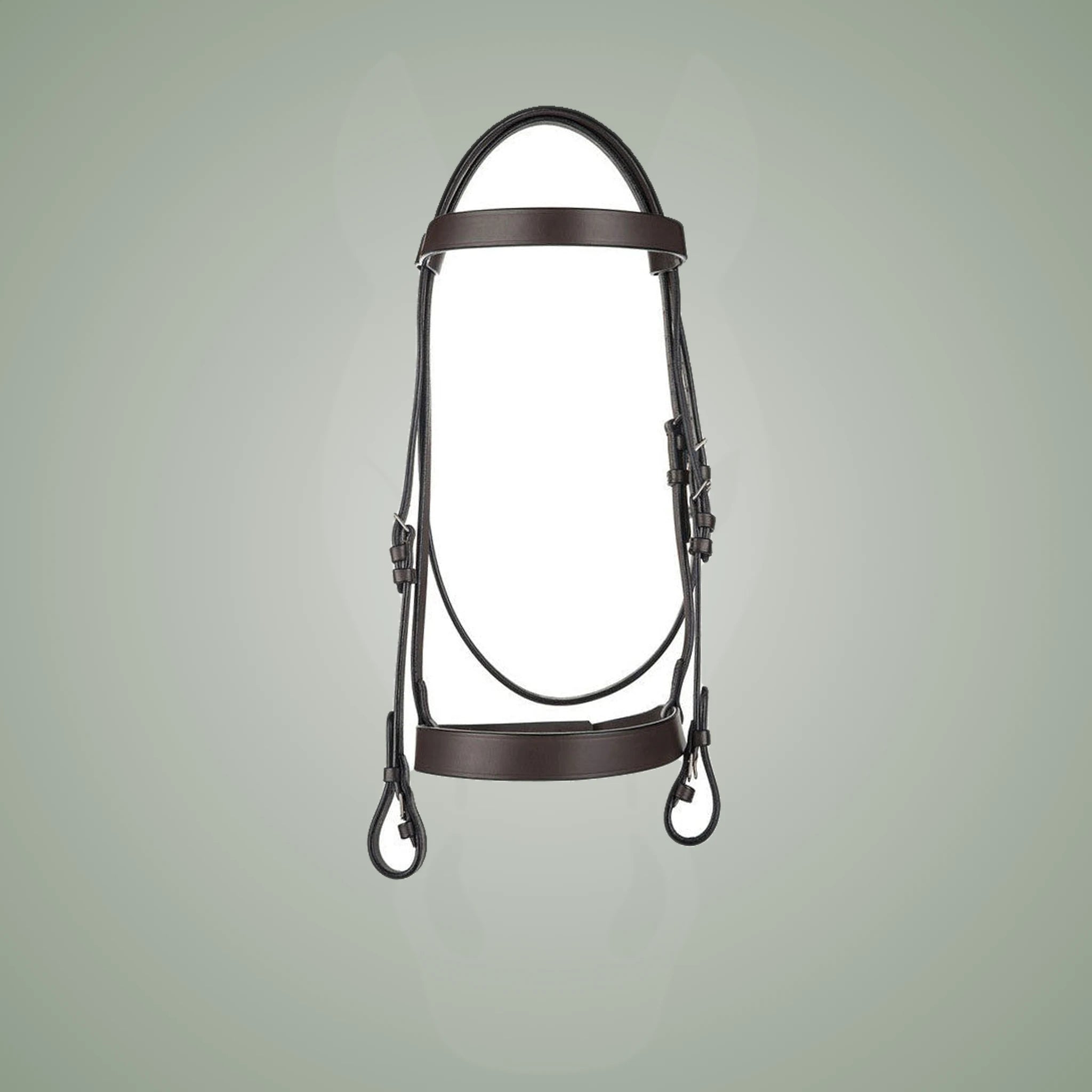 HENRI DE RIVEL POLO BRIDLE WITH DOUBLE REINS - Havana