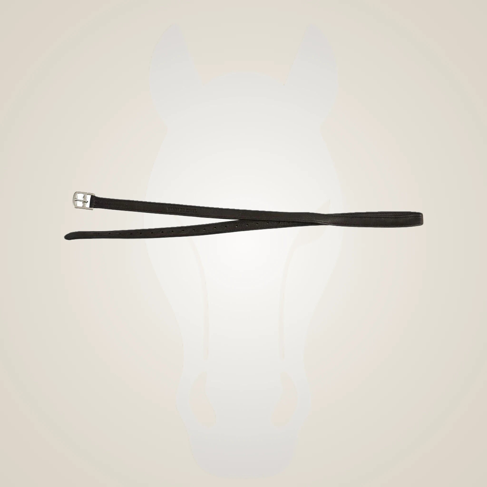 Henri de Rivel Triple Covered Stirrup Leathers - Black