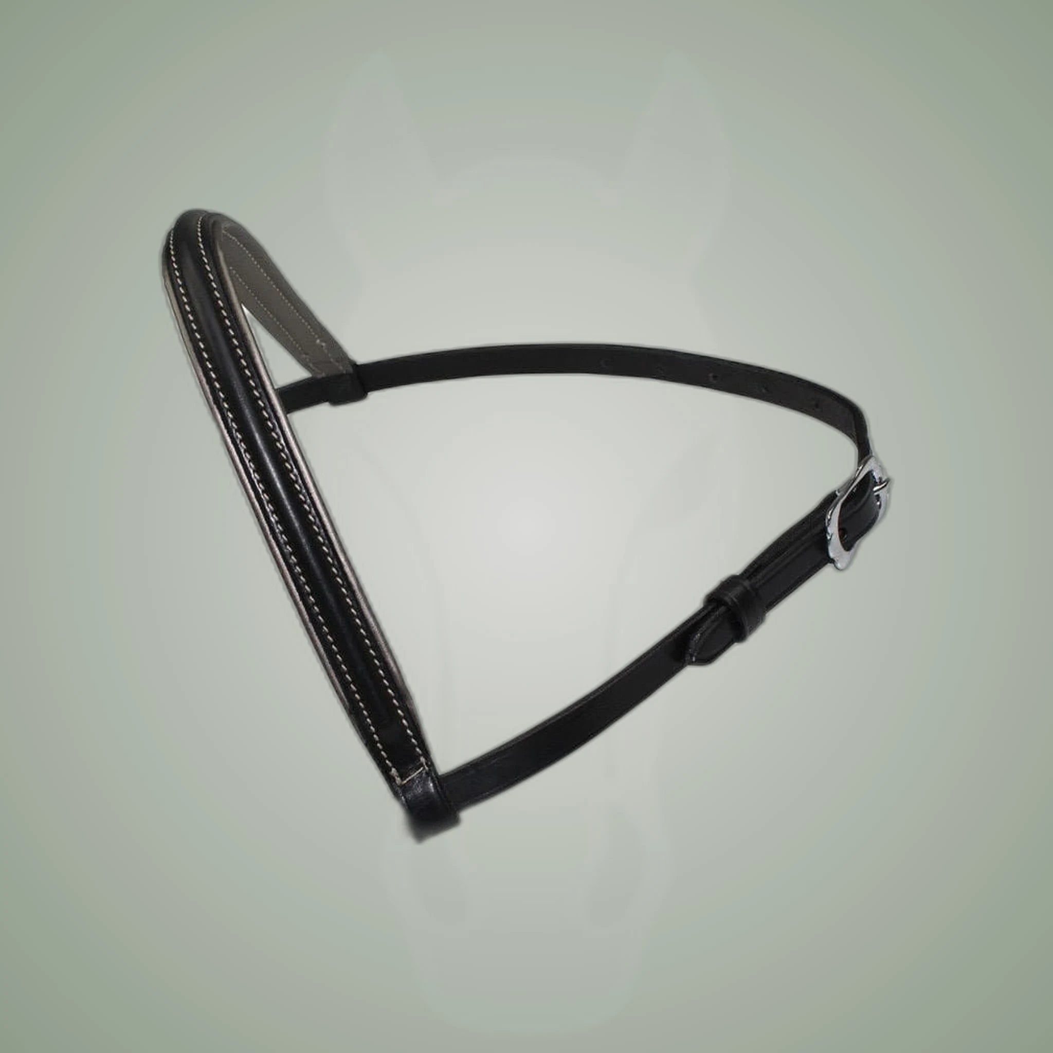 Hilbar Royal Bridle - Anthracite Padding on One-Eyed Equine branded background