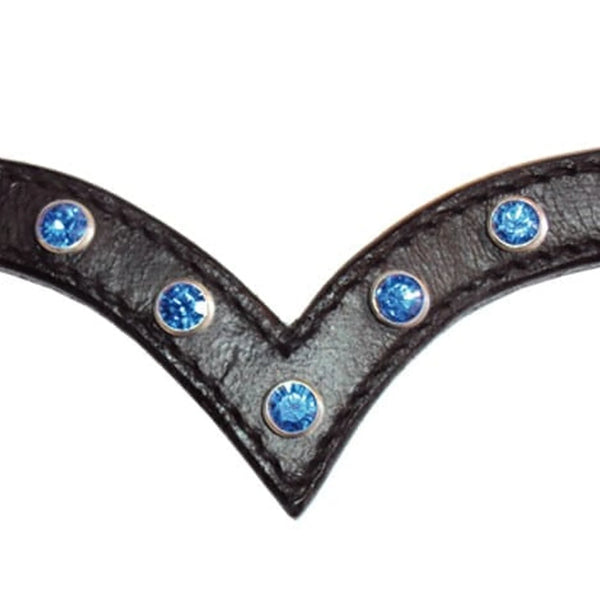 Hilbar Royal Bridle - Blue Diamond (V Browband)