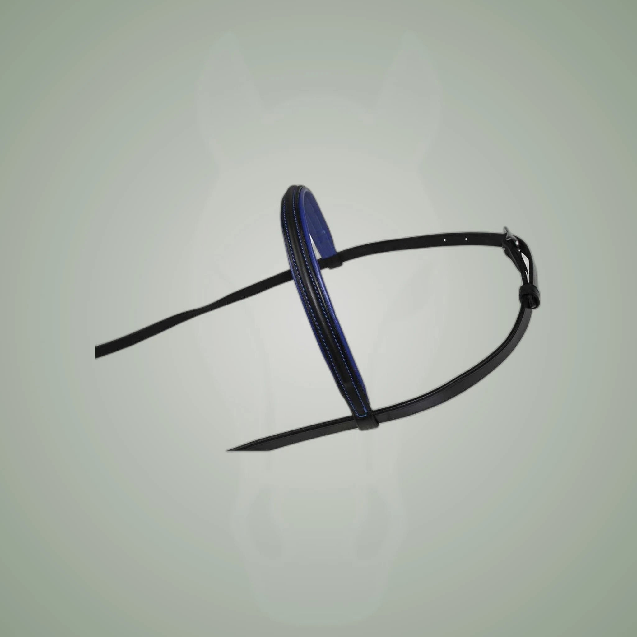 Hilbar Royal Bridle - Blue Padding on One-Eyed Equine branded background