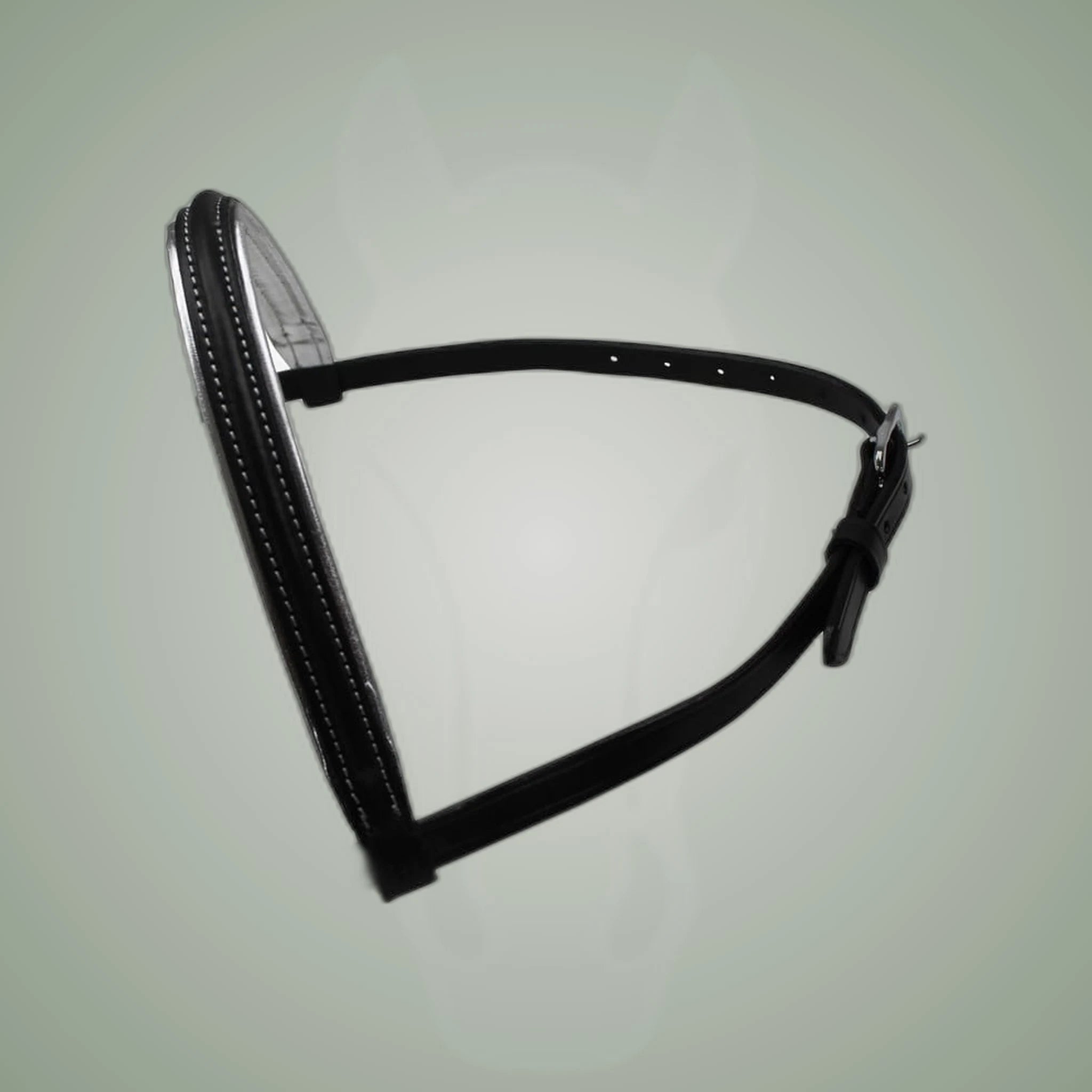 Hilbar Royal Bridle - Silver Padding on One-Eyed Equine branded background