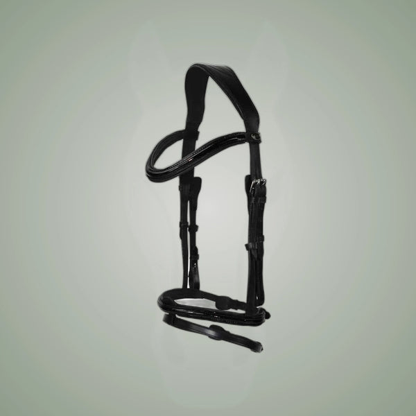 Hilbar Royal Exklusiv Bridle - Glossy Black