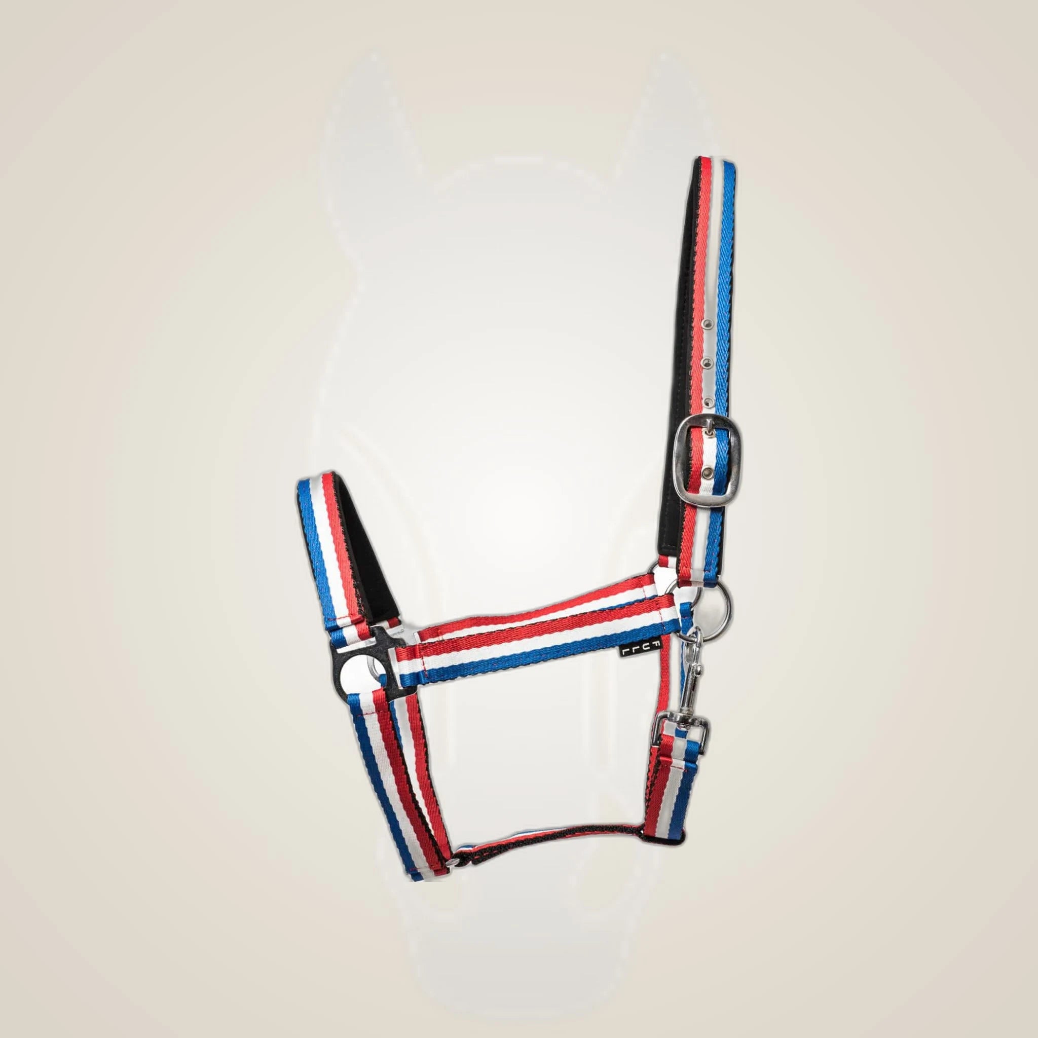 HorseGuard Faxi Halter on One-Eyed Equine branded background