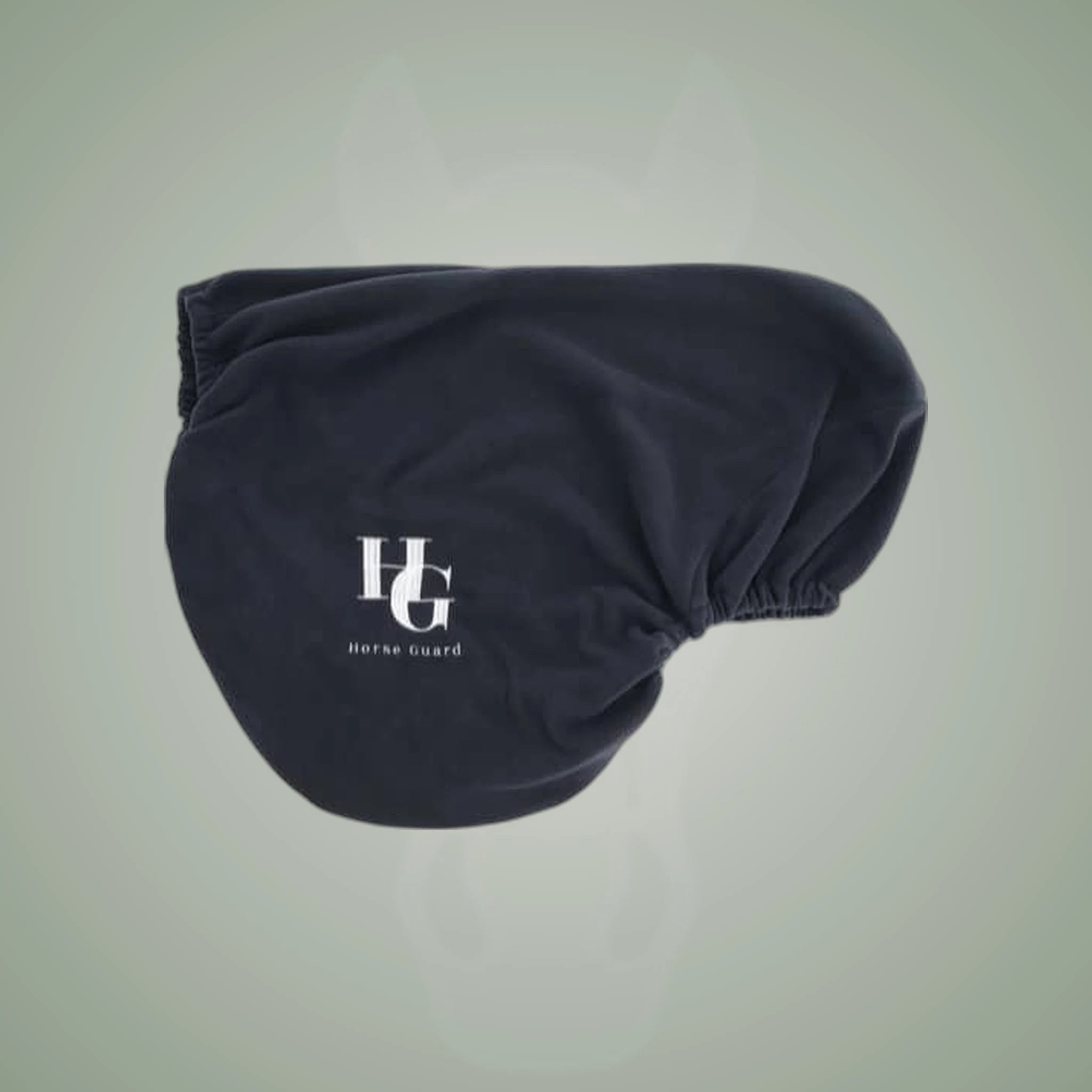 HorseGuard Fleece Saddle Cover on One-Eyed Equine branded background
