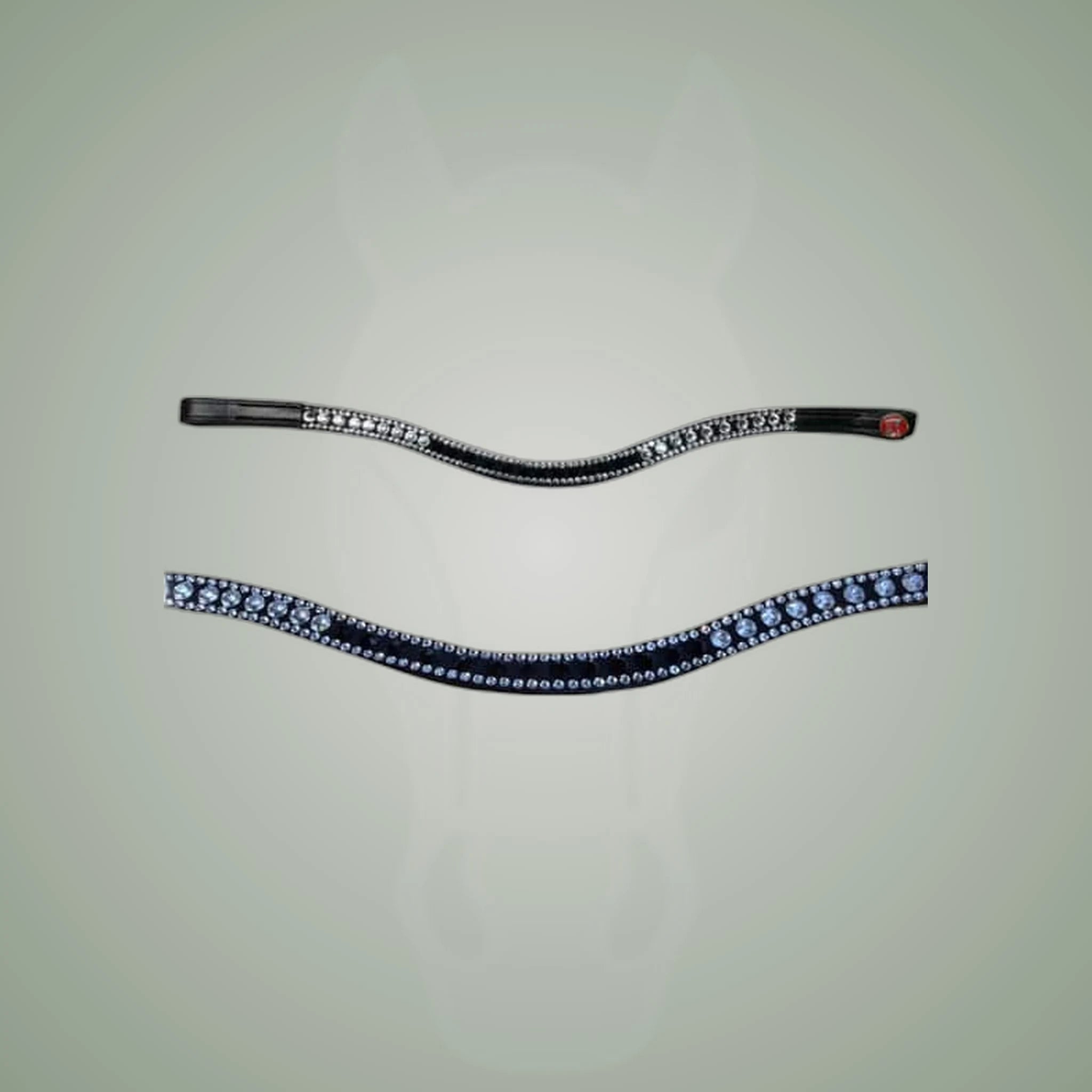 Kieffer Browband - Luisa Black & White on One-Eyed Equine branded background