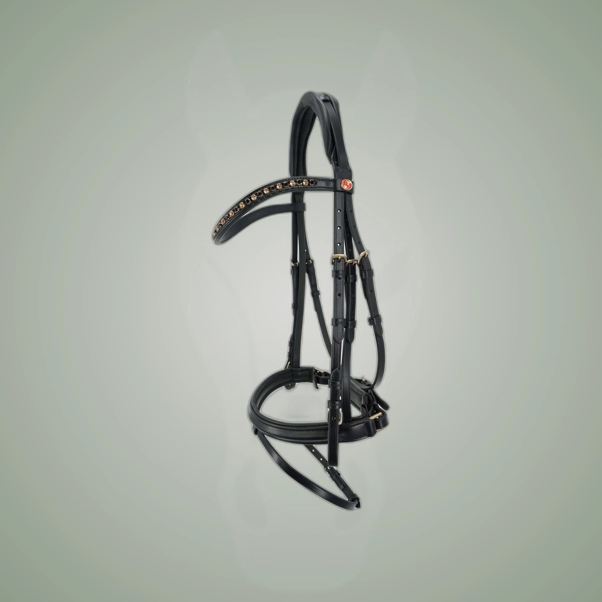Kieffer Comfort Verona Snaffle Bridle on One-Eyed Equine branded background