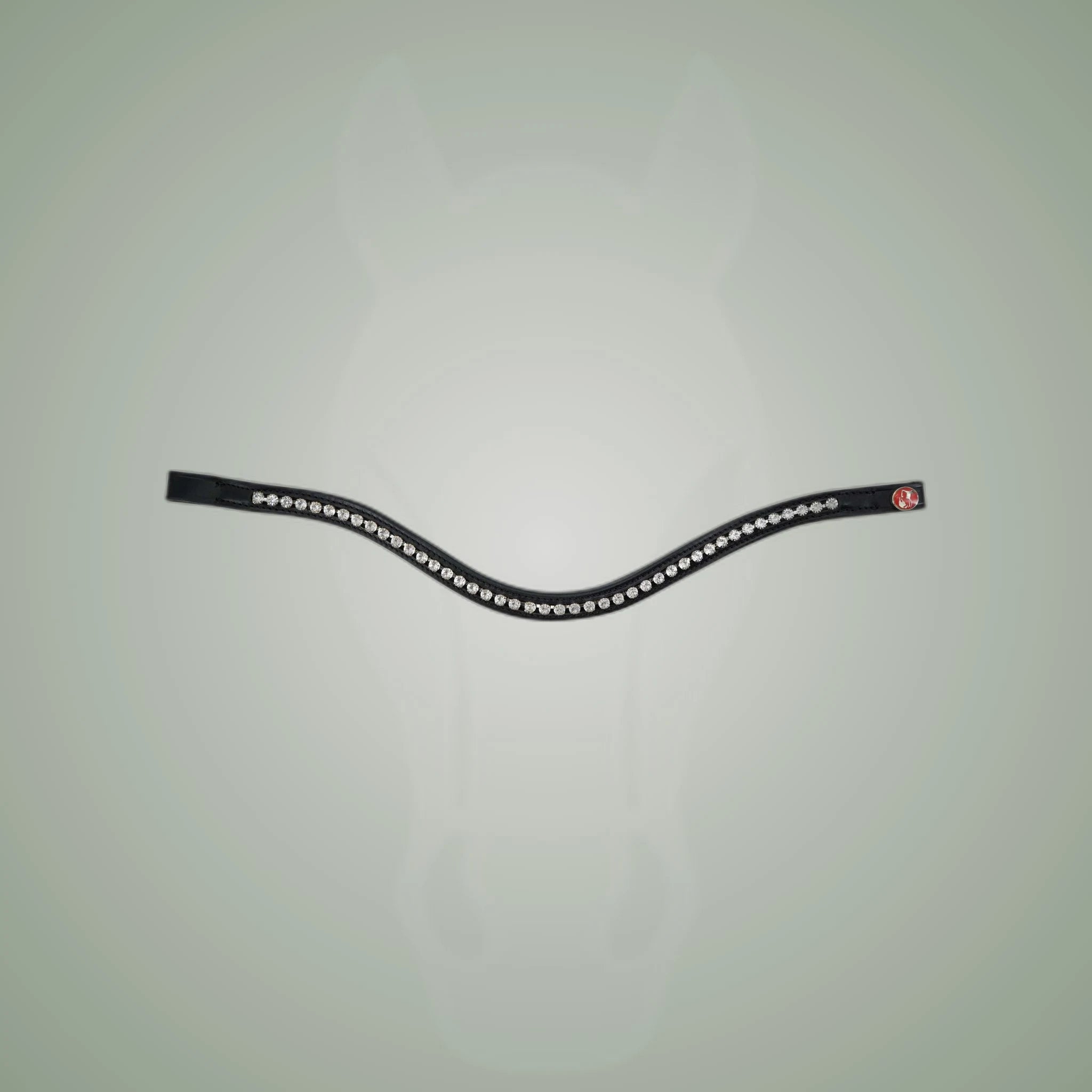 Kieffer Comfort Young Profi curved browband in black leather.
