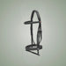 Kieffer Ergonomic Line Snaffle Bridle on One-Eyed Equine branded background