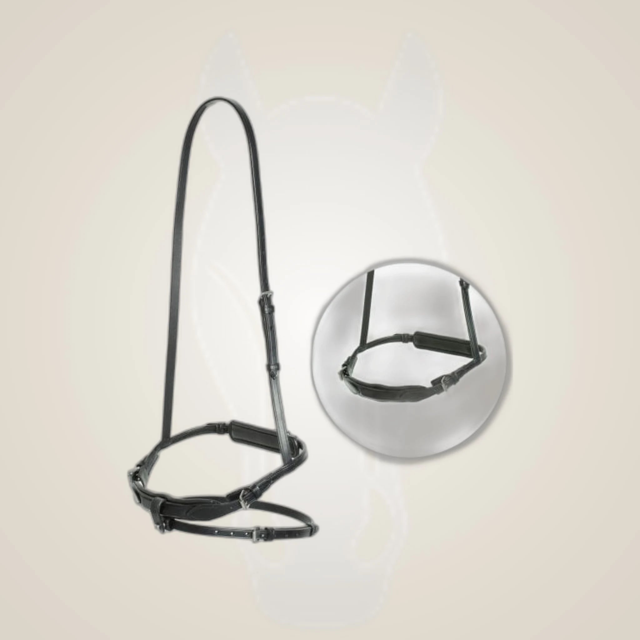 Kieffer Flash Noseband (Vario) on One-Eyed Equine branded background