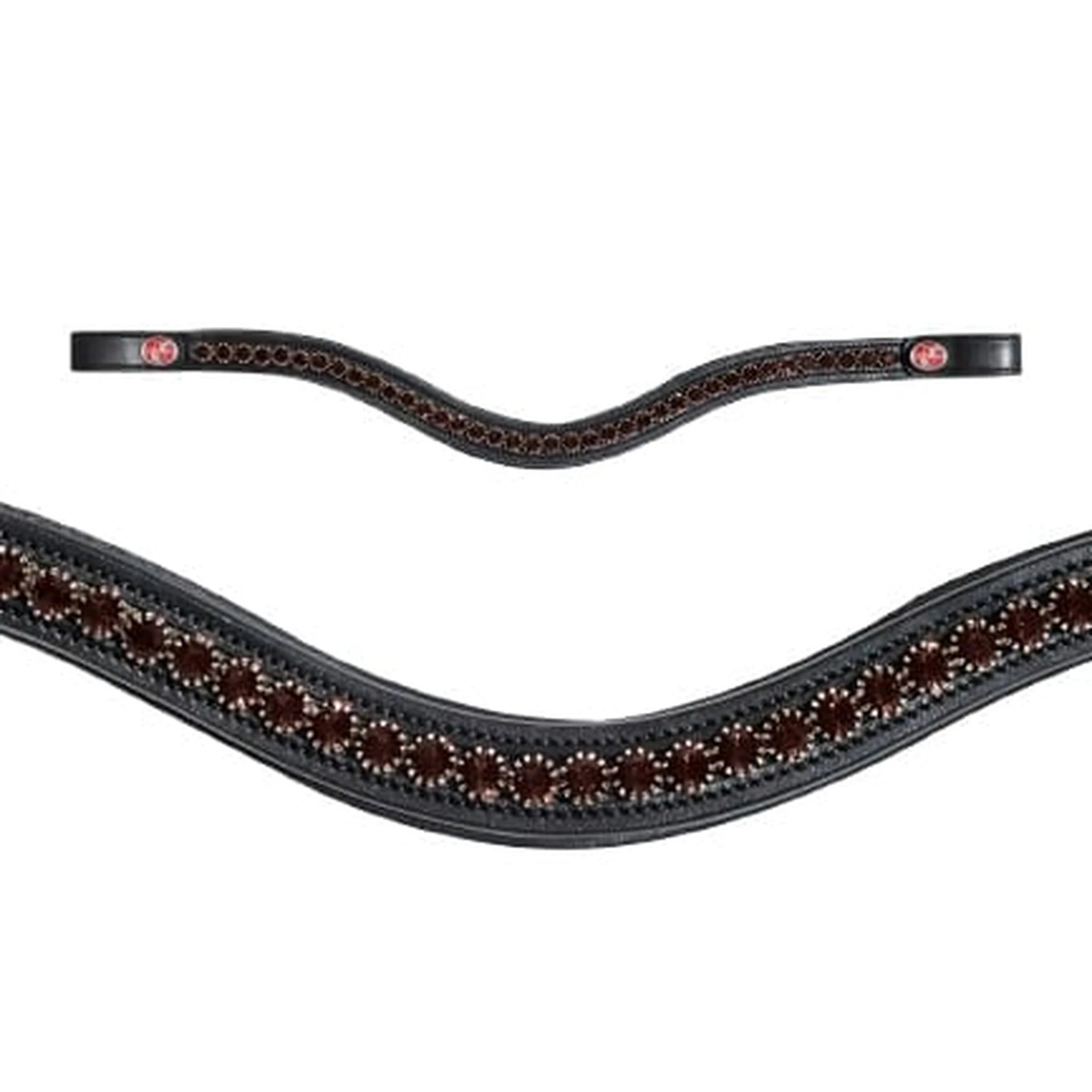 Kieffer FlexiLoop Browband - Large Crystal Brown product photo