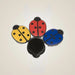 Kieffer Ladybug Mini Grooming Brush on One-Eyed Equine branded background