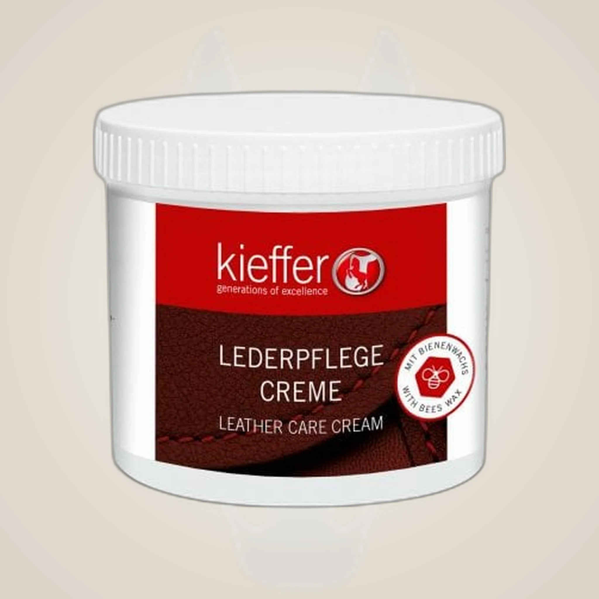 Kieffer Leather Care Cream on One-Eyed Equine branded background