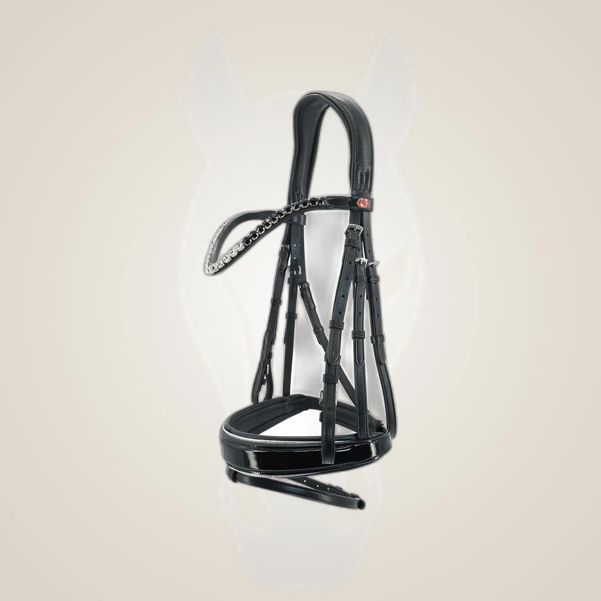 Kieffer Nora Snaffle Bridle on One-Eyed Equine branded background