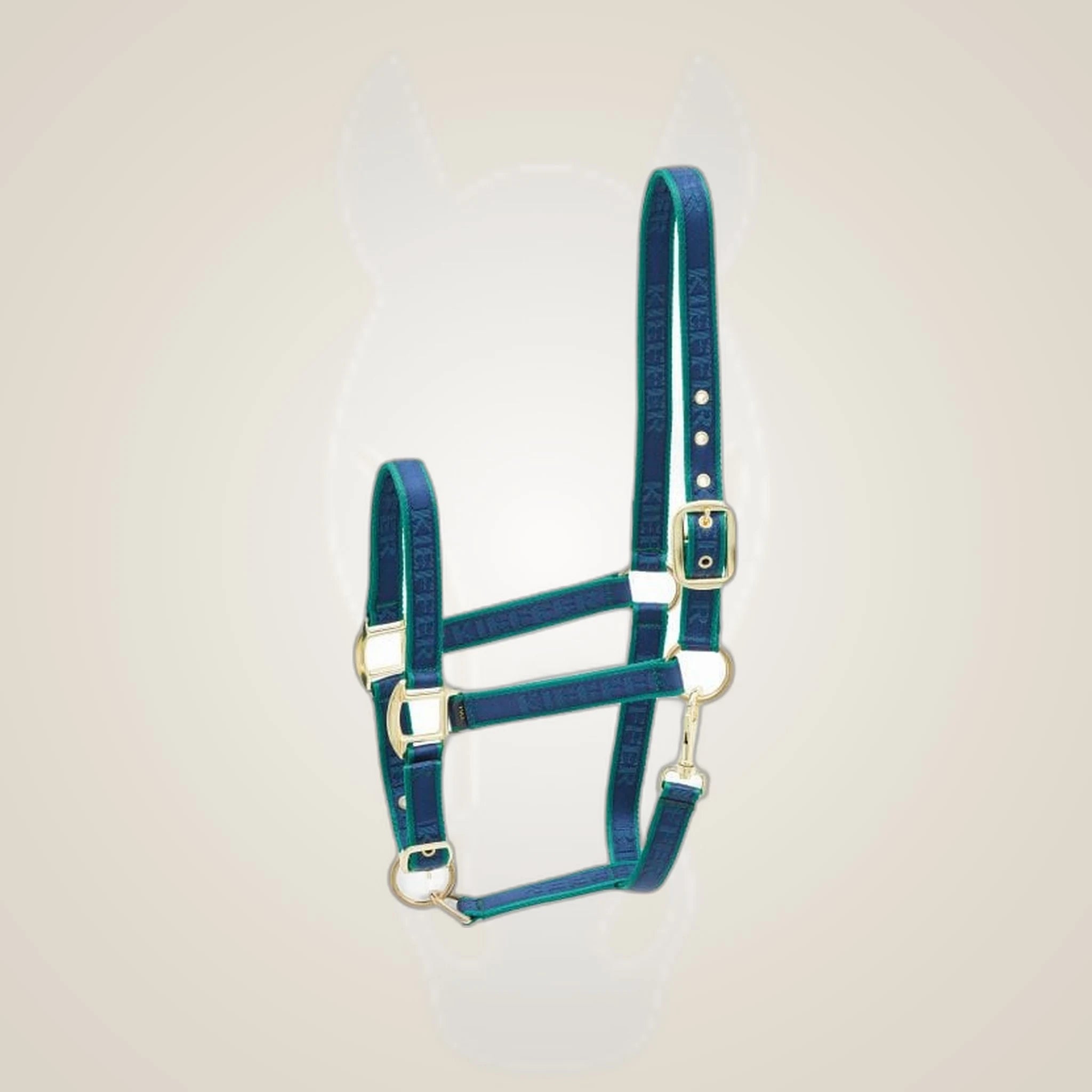 Kieffer Classic Nylon Halter on One-Eyed Equine branded background